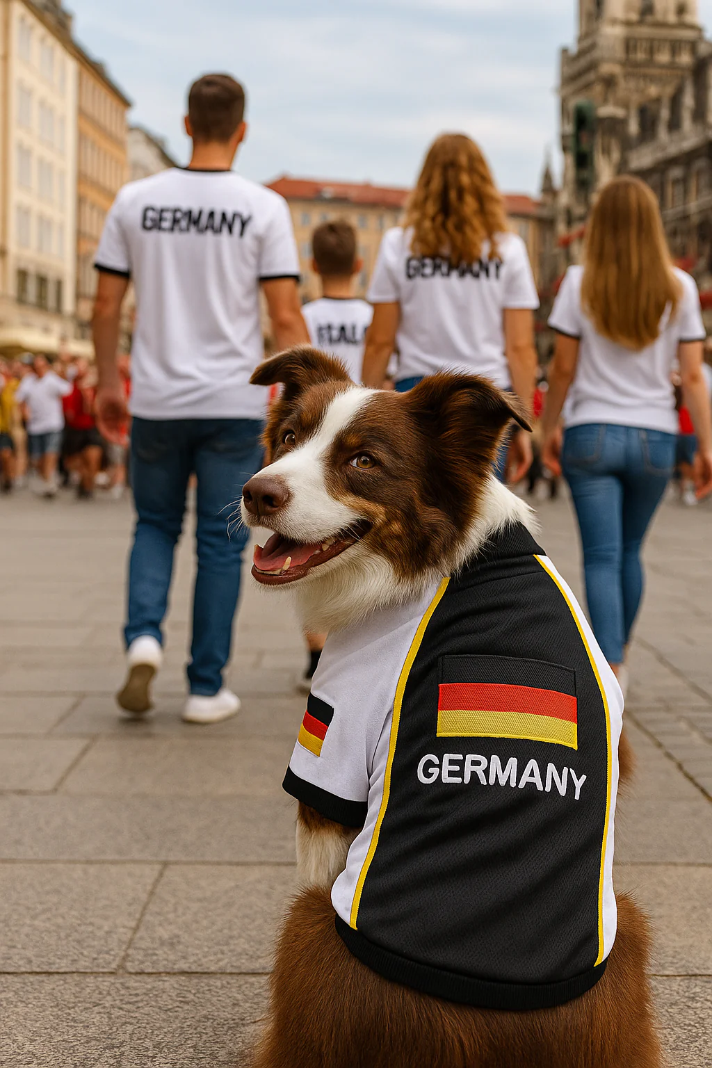 Parisian Pet 'Team Germany' - Jersey, Dog Sports Jersey for Soccer Fans, Germany Flag Dog Shirt for Dogs & Cats, Black - Image 5