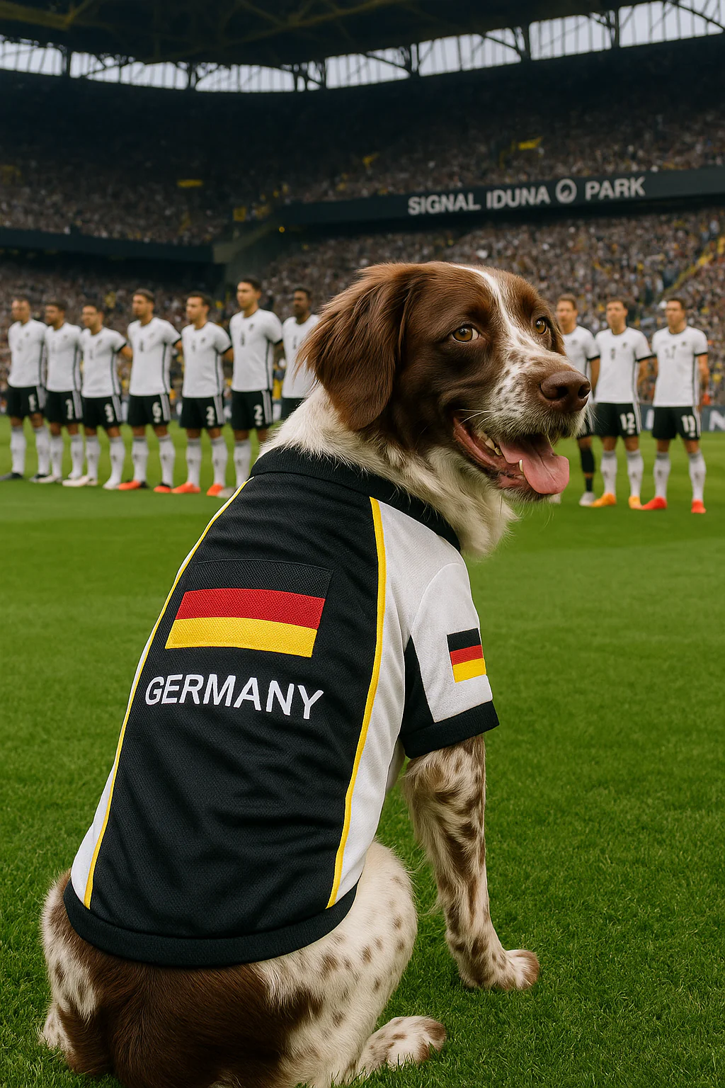 Parisian Pet 'Team Germany' - Jersey, Dog Sports Jersey for Soccer Fans, Germany Flag Dog Shirt for Dogs & Cats, Black - Image 7
