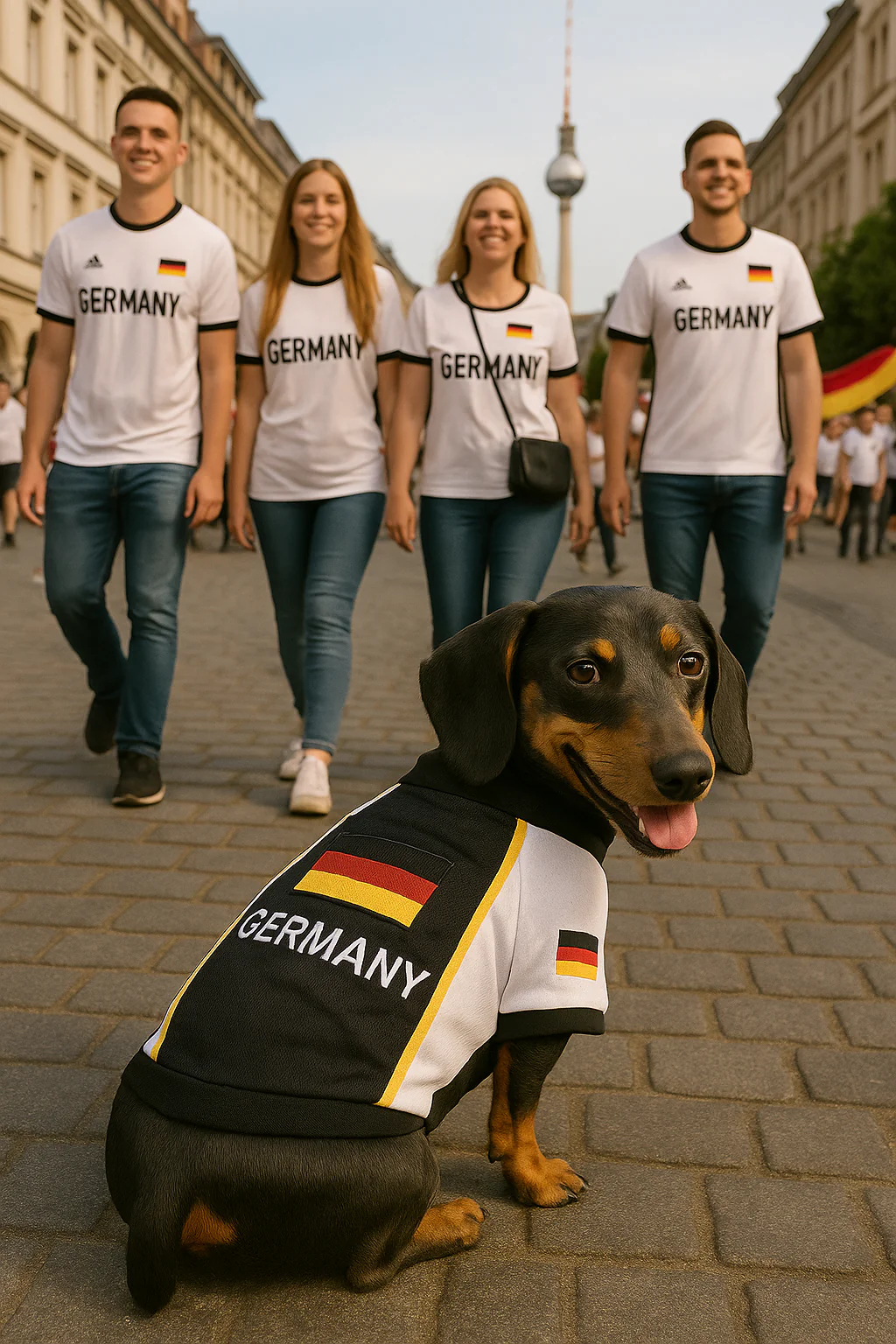 Parisian Pet 'Team Germany' - Jersey, Dog Sports Jersey for Soccer Fans, Germany Flag Dog Shirt for Dogs & Cats, Black - Image 8