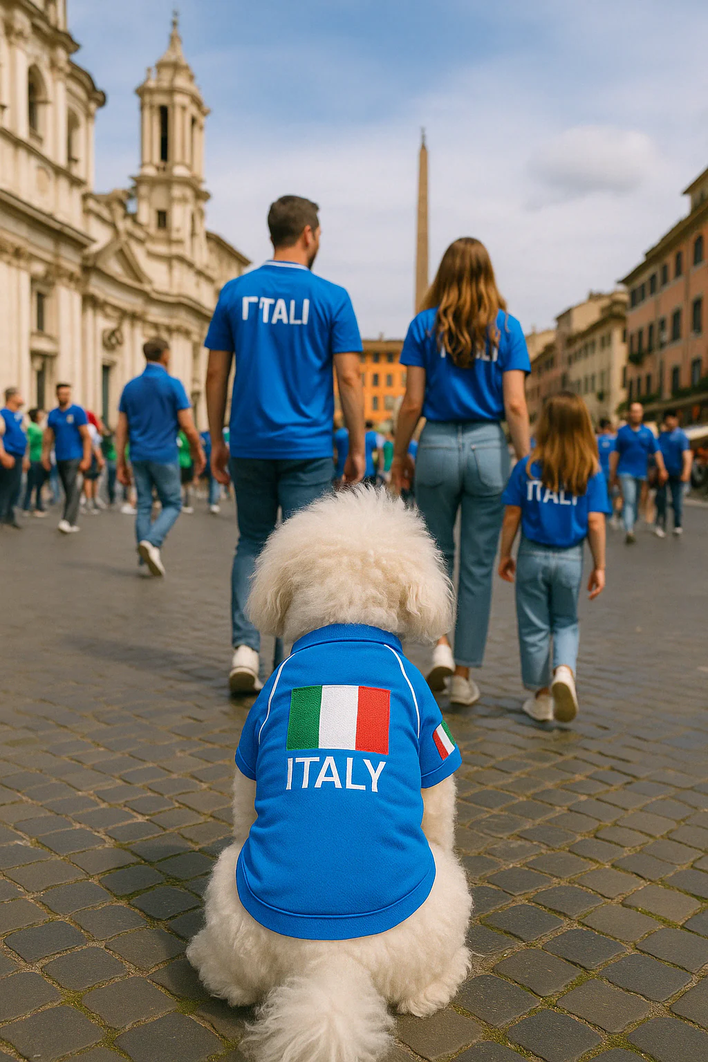 Parisian Pet 'Team Italy' Jersey for Dogs & Cats – Soccer Fan Apparel for Pets, Italy National Team Colors, Blue and White - Image 6