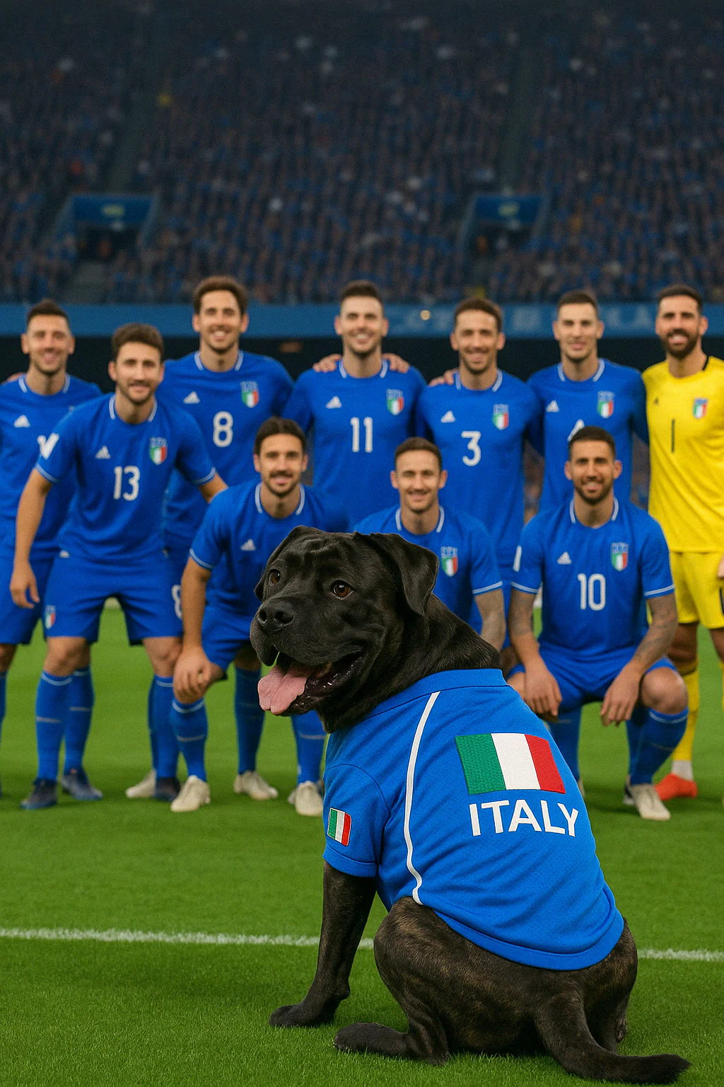 Parisian Pet 'Team Italy' Jersey for Dogs & Cats – Soccer Fan Apparel for Pets, Italy National Team Colors, Blue and White - Image 7
