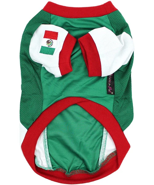 Parisian Pet 'Team Mexico' Dog & Cat T-Shirt – Patriotic Dog Shirt, Perfect for Soccer Fans – Red, White, Green - Image 2