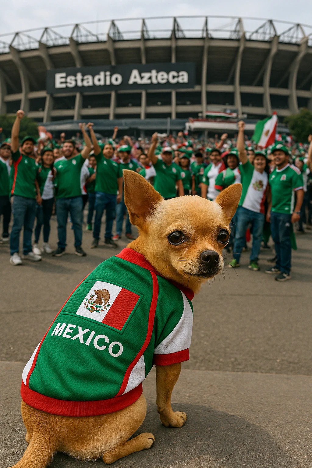 Parisian Pet 'Team Mexico' Dog & Cat T-Shirt – Patriotic Dog Shirt, Perfect for Soccer Fans – Red, White, Green - Image 9