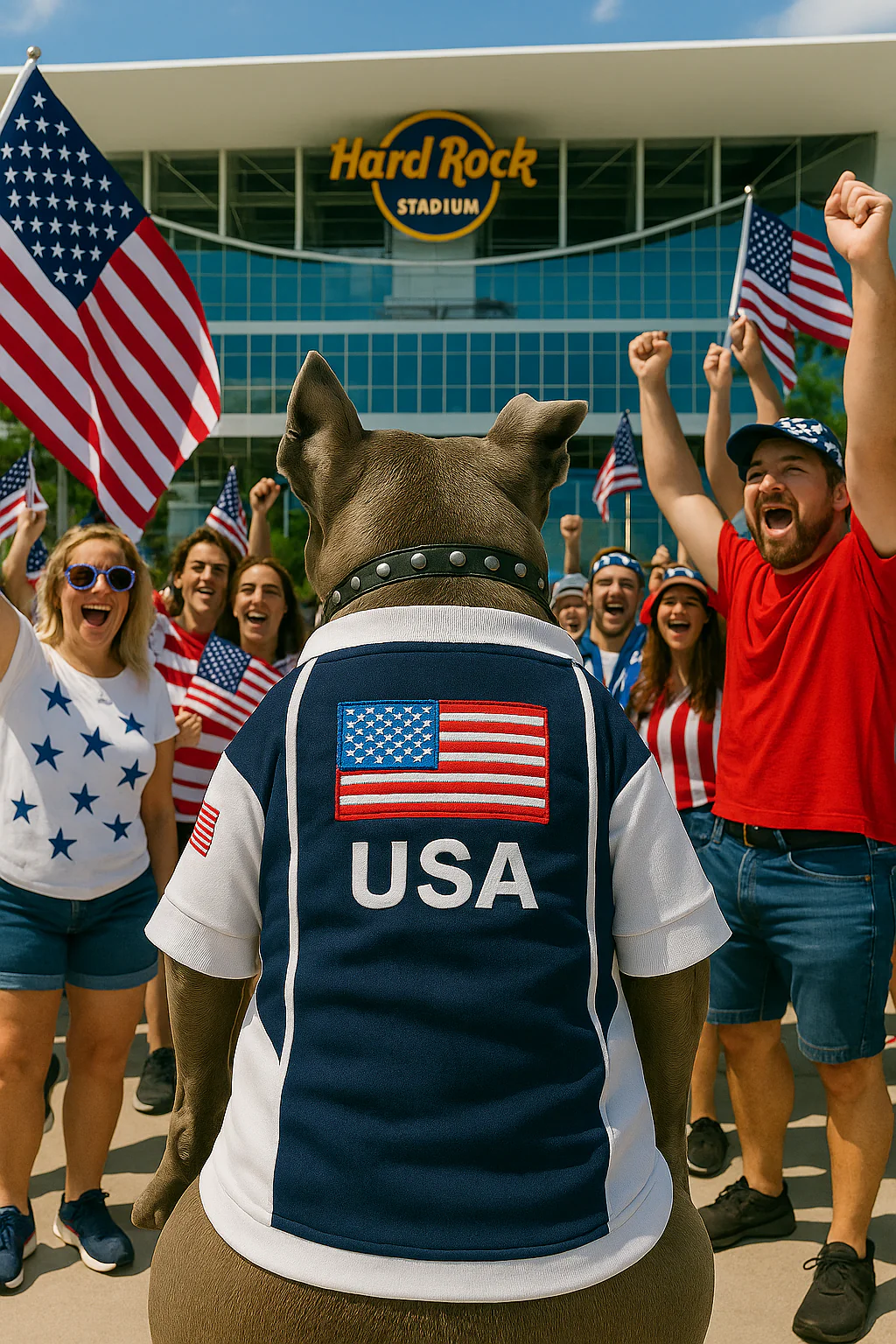 Parisian Pet 'Team USA' Dog & Cat Shirt – Embroidered USA Jersey, Perfect for Sports and Vacations – Red, White, and Blue - Image 6