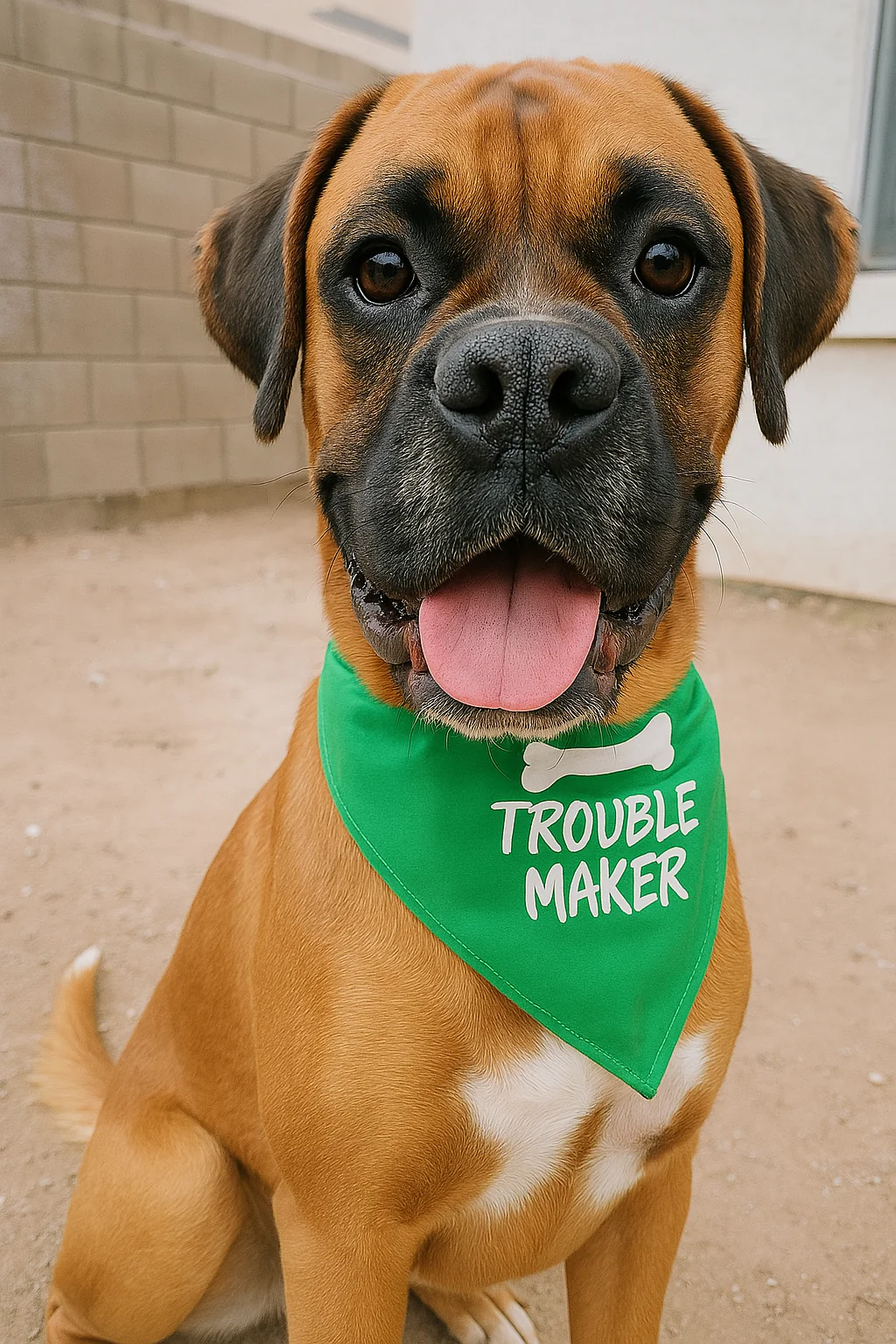 Parisian Pet 'Trouble Maker' Bandana for Dogs & Cats - Fun, Comfortable, Trendy Green Pet Fashion Accessory-Saint Patrick's Day - Image 4