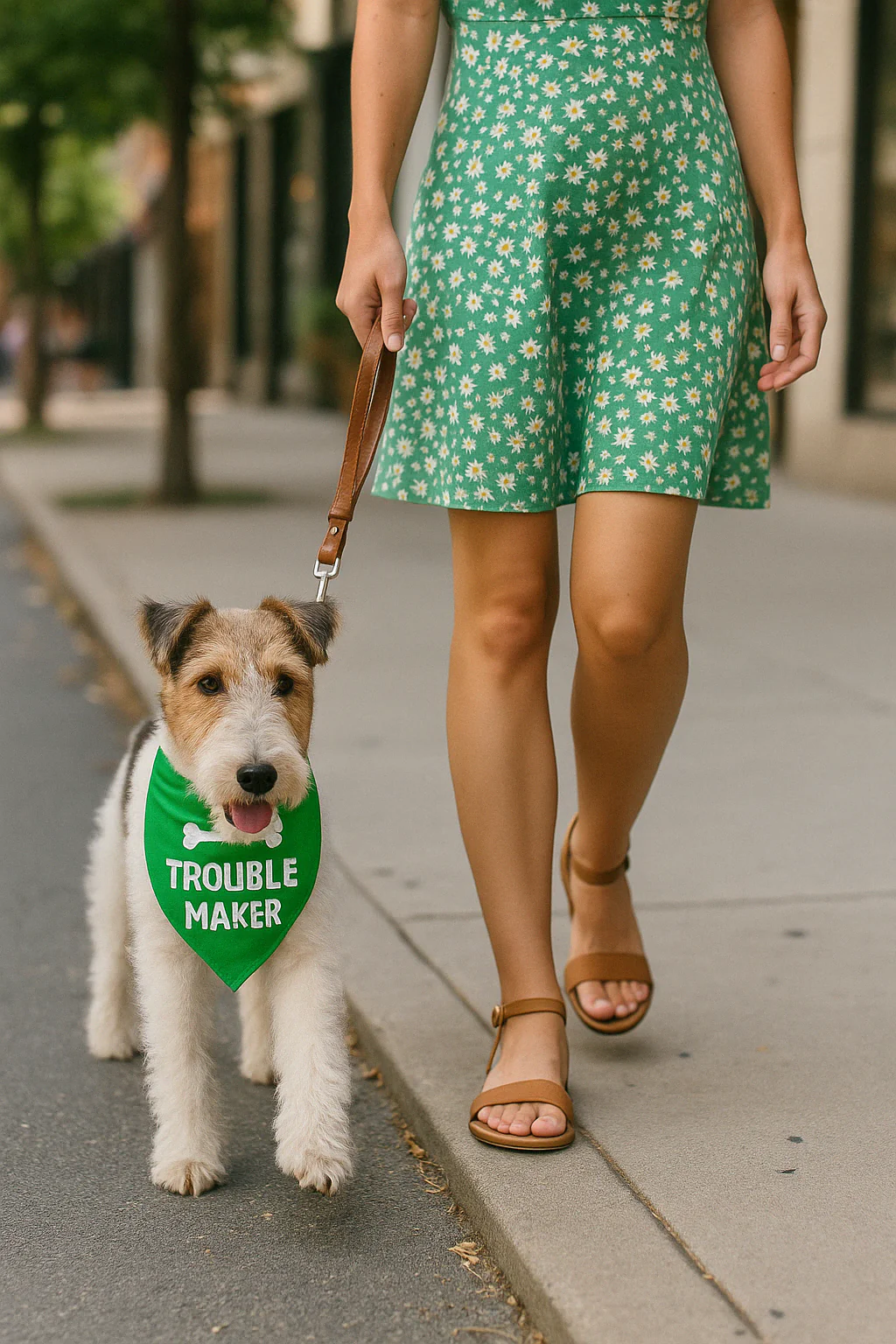 Parisian Pet 'Trouble Maker' Bandana for Dogs & Cats - Fun, Comfortable, Trendy Green Pet Fashion Accessory-Saint Patrick's Day - Image 5