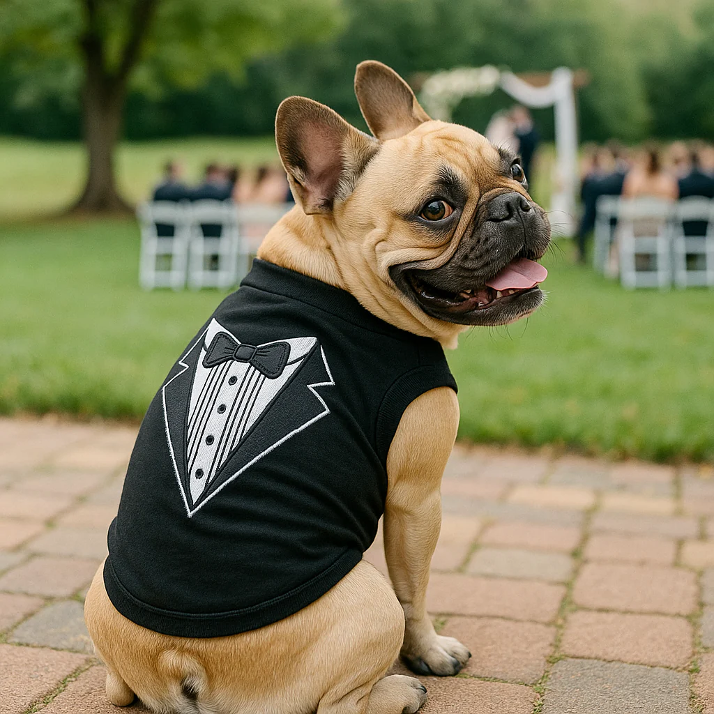 Parisian Pet 'Tuxedo' Stylish Dog Outfit – Premium Cotton Formal Wear for Special Occasions, Black - Image 7