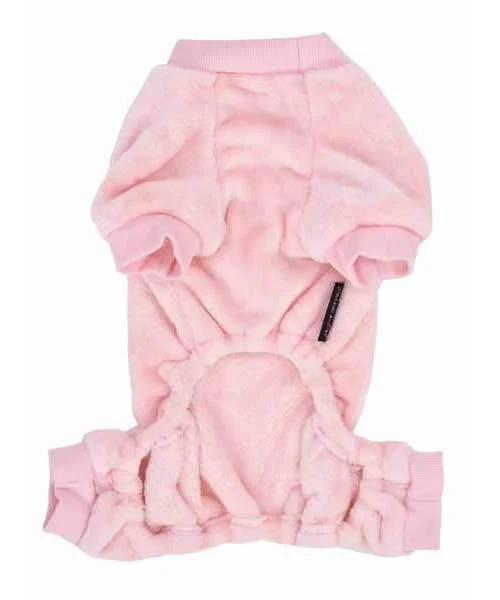 Parisian Pet 'Velour Pajama Blush' for Dogs & Cats, Soft Pet Sleepwear, Luxury Dog Pajamas, Blush Pink-Valentine's Day - Image 2