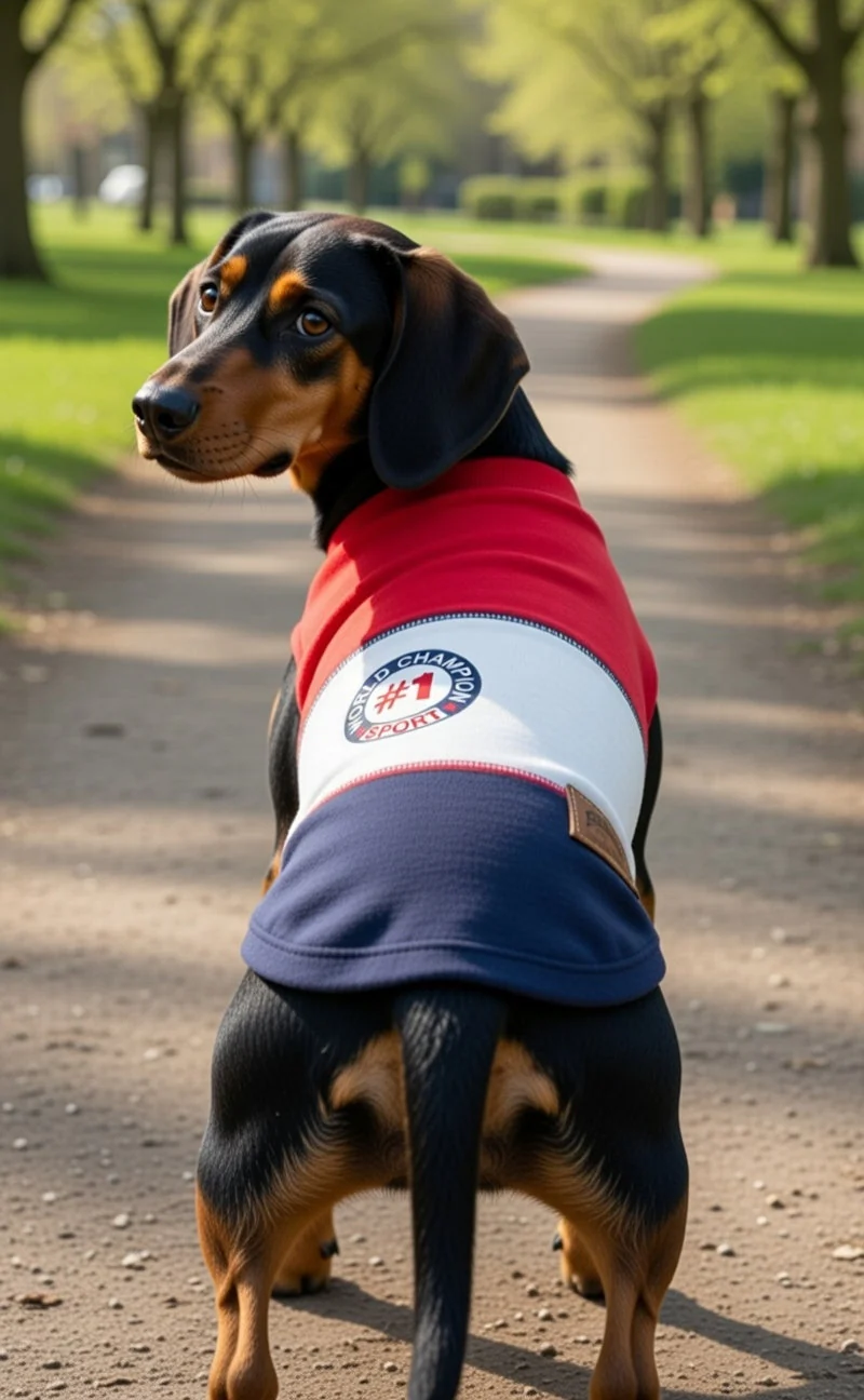 Parisian Pet 'World Champion Tank' Dog & Cat Shirt – Comfortable Embroidered Cotton Tank, Perfect for Vacation – Red - Image 3