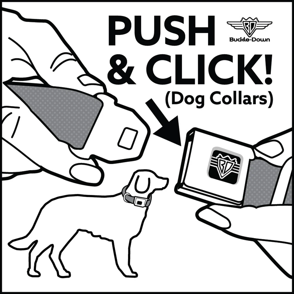 PEANUTS Title Logo Full Color Black/White Seatbelt Buckle Collar - Peanuts Snoopy and Woodstock Poses Scattered Black - Image 10