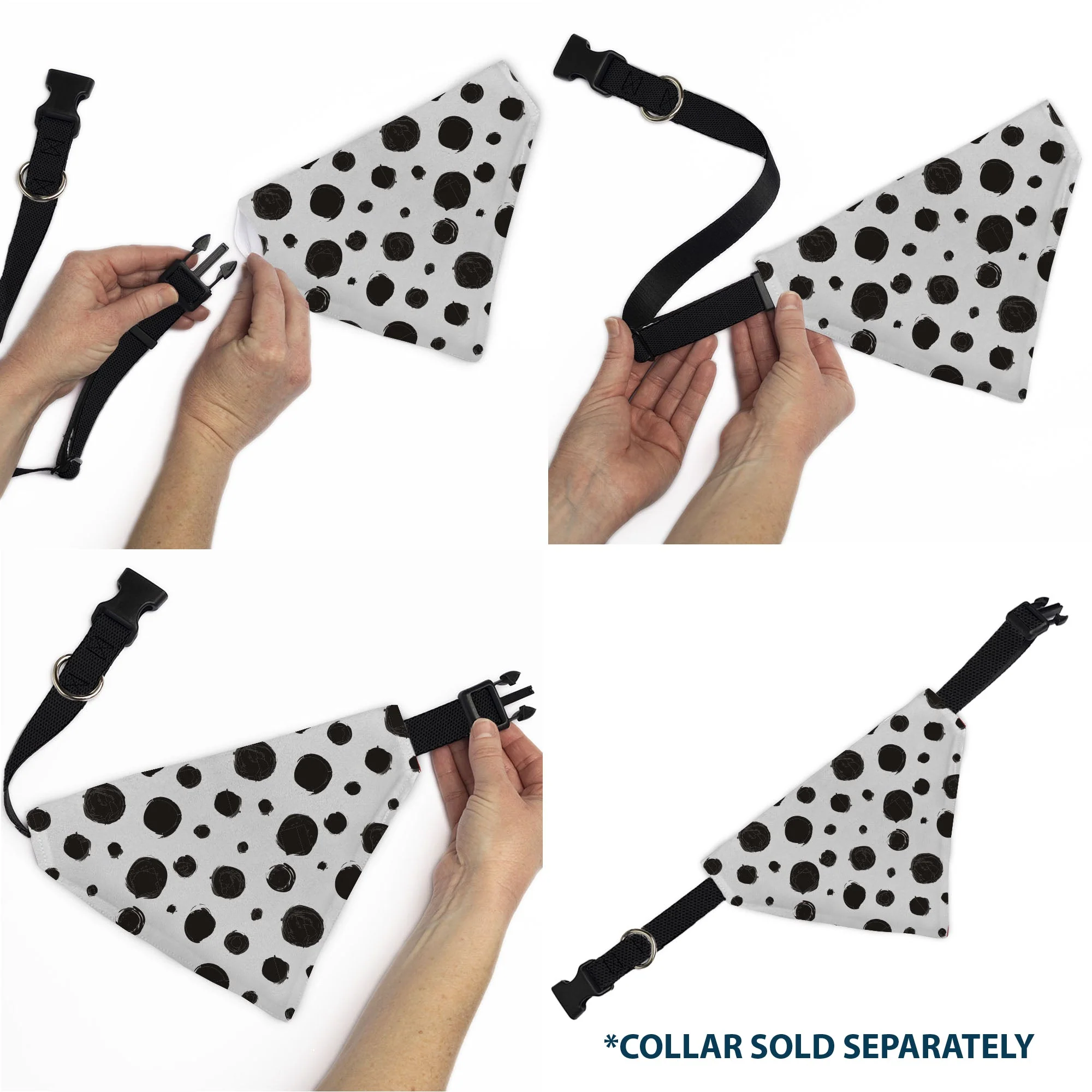 Pet Bandana - 101 Dalmatians Cruella's Spots White/Black - Image 6
