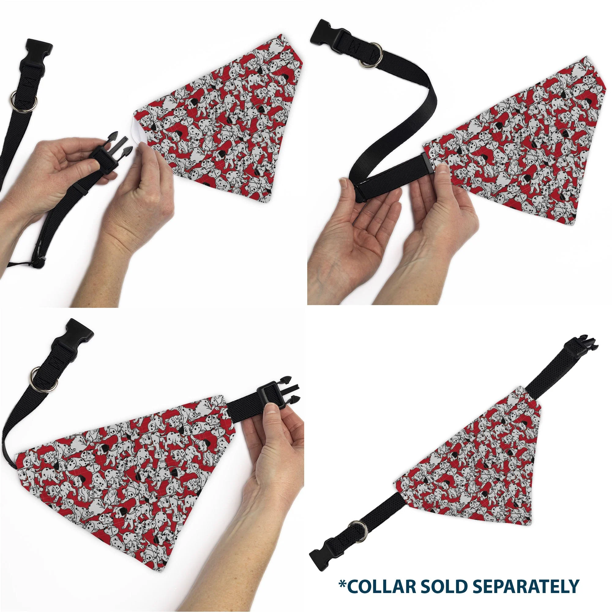 Pet Bandana - 101 Dalmatians Puppies Scattered Red - Image 6