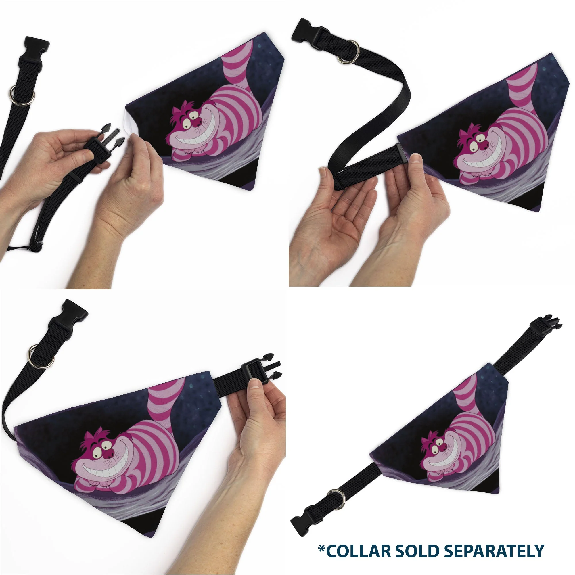 Pet Bandana - Alice in Wonderland Cheshire Cat Smiling Pose - Image 6