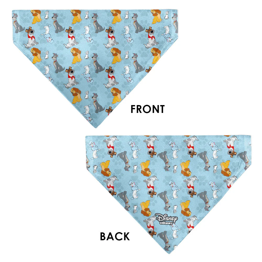 Pet Bandana - Disney Dogs 5-Dog Group Collage/Paws Blues - Image 3