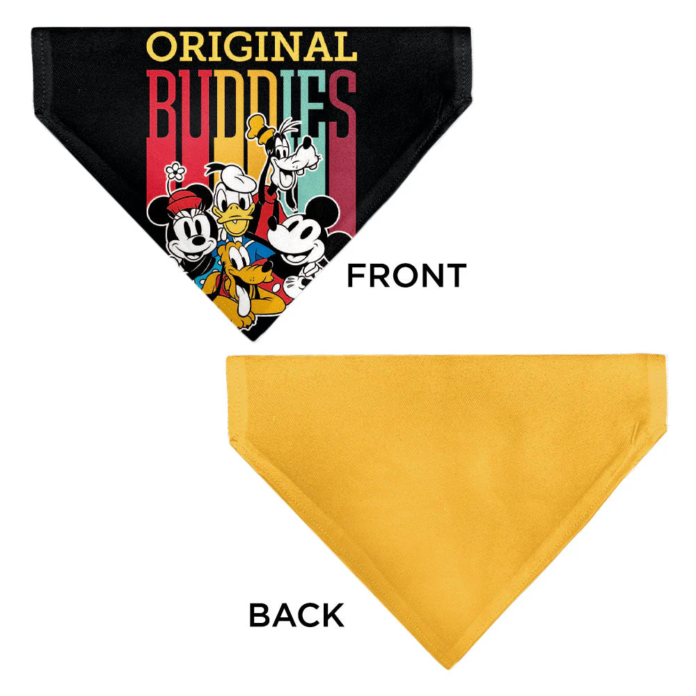 Pet Bandana - Disney Fab Five ORIGINAL BUDDIES Group Pose Black - Image 3