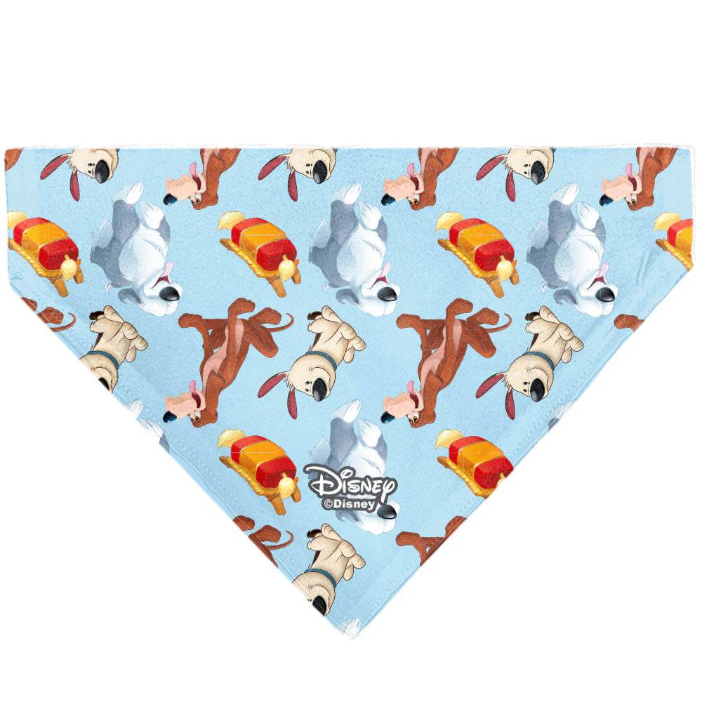 Pet Bandana - Disney Princess Dogs 4-Dog Group Collage/Paws Blues - Image 2