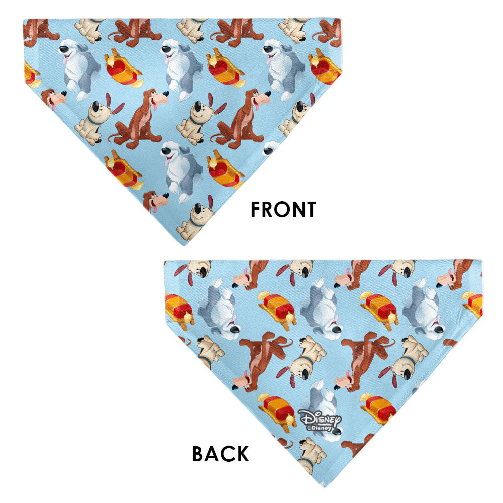 Pet Bandana - Disney Princess Dogs 4-Dog Group Collage/Paws Blues - Image 3