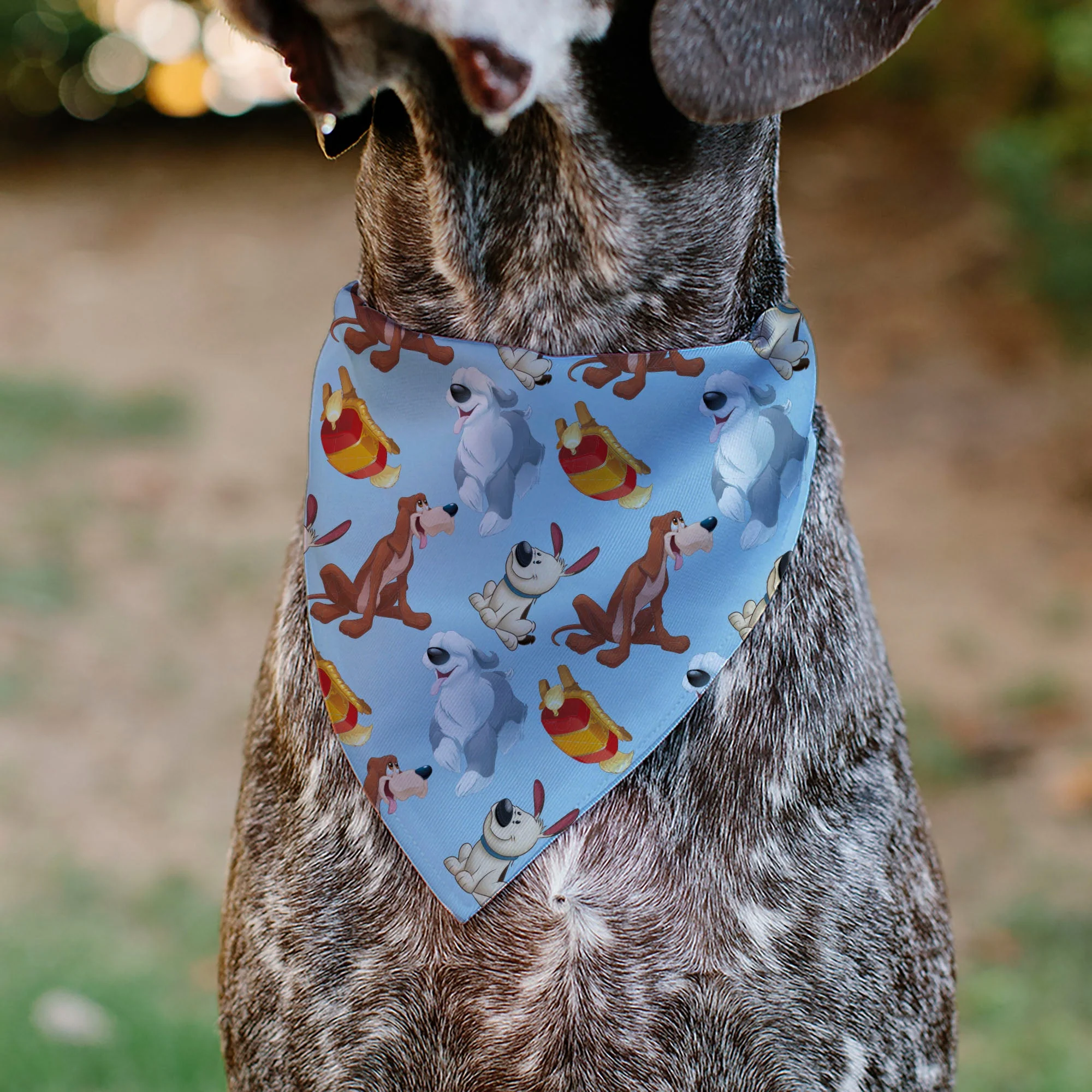Pet Bandana - Disney Princess Dogs 4-Dog Group Collage/Paws Blues - Image 4