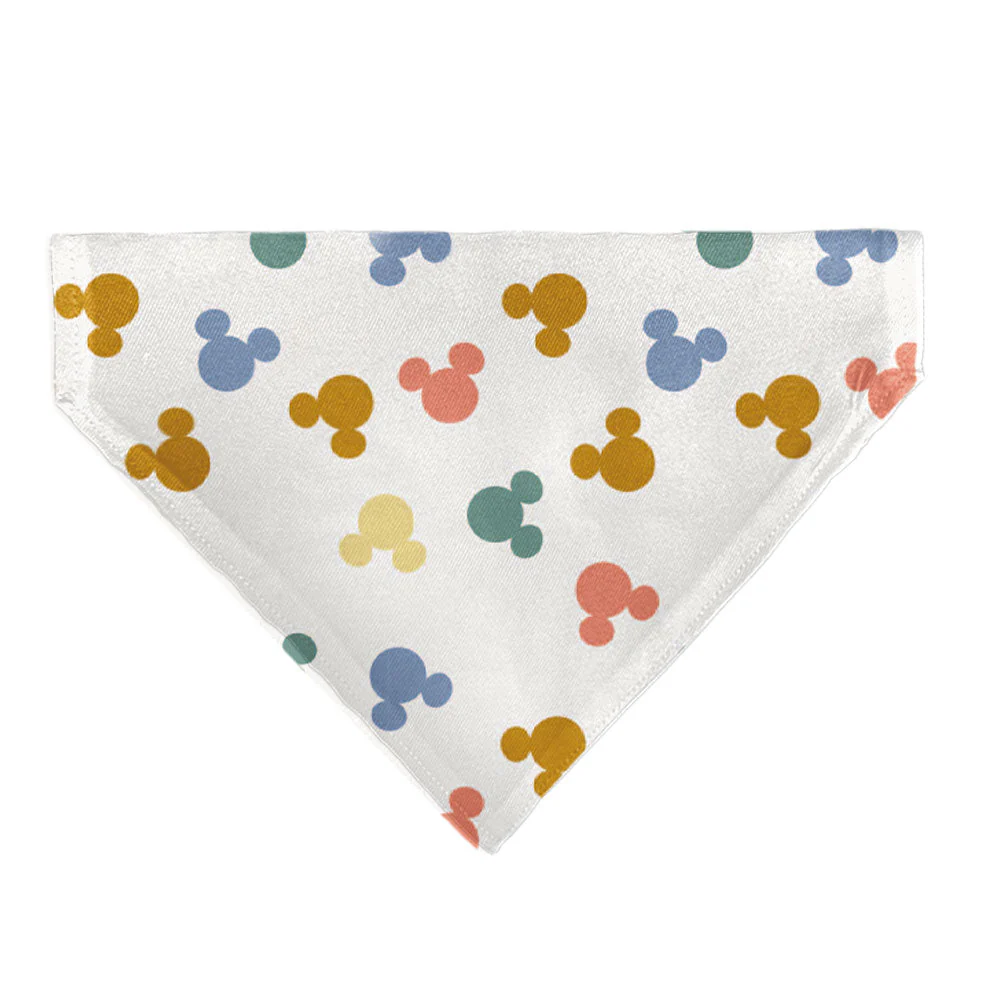 Pet Bandana - Mickey Mouse Ears Icon Scattered White - Image 2