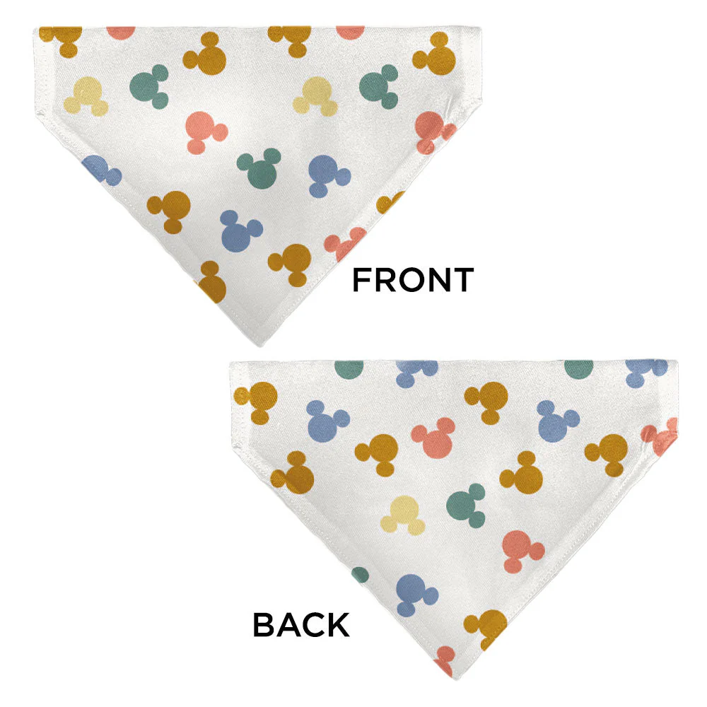 Pet Bandana - Mickey Mouse Ears Icon Scattered White - Image 3