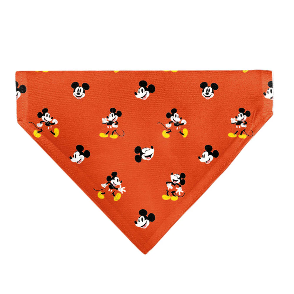 Pet Bandana - Mickey Mouse Poses and Expressions Scattered Red - Image 2