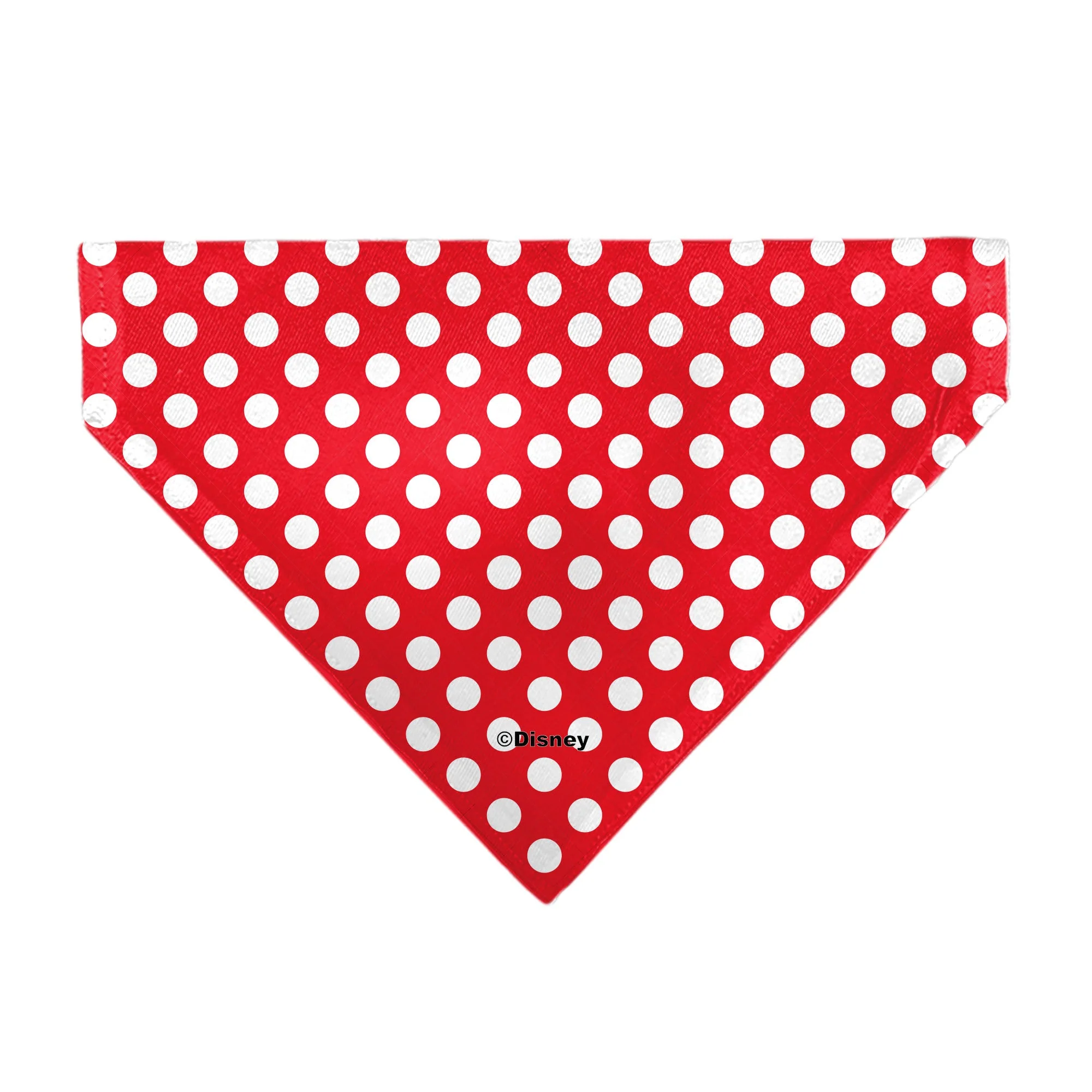 Pet Bandana - MINNIE MOUSE Autograph Script Polka Dot Red/White - Image 2