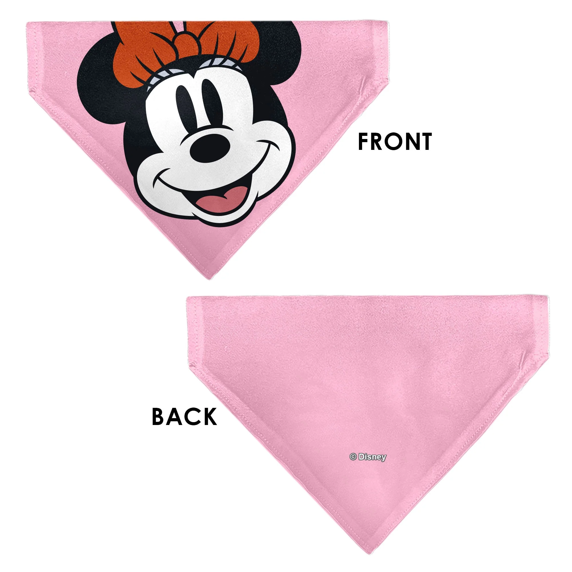 Pet Bandana - Minnie Mouse Smiling Face Close-Up Pink - Image 3