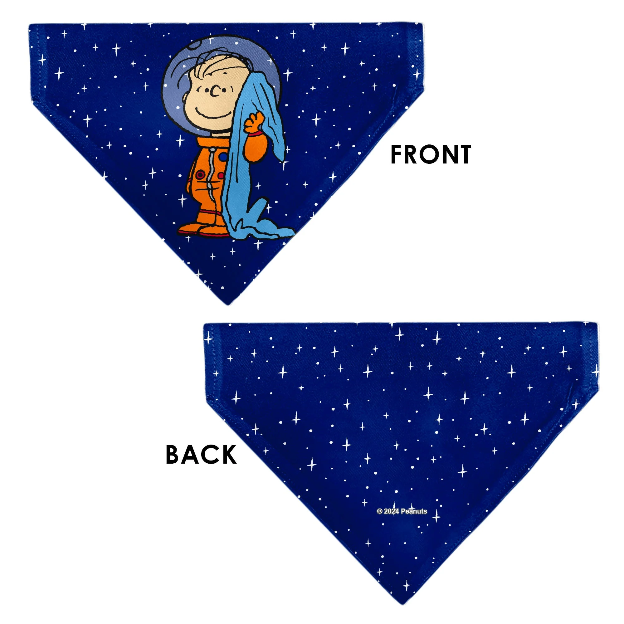 Pet Bandana - Peanuts Astronaut Linus Security Blanket Space Pose Blue - Image 3