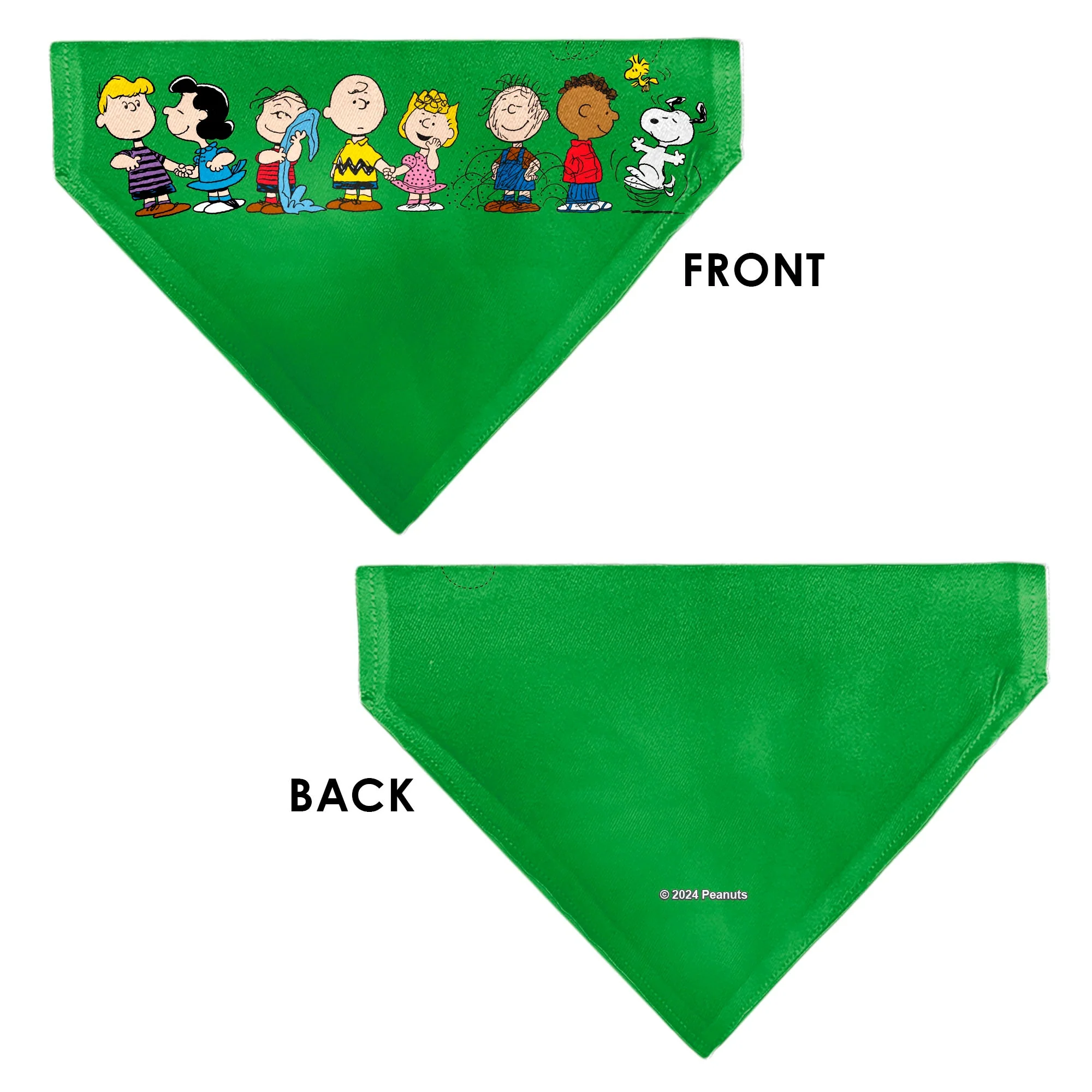 Pet Bandana - Peanuts Gang Group Pose Green - Image 3