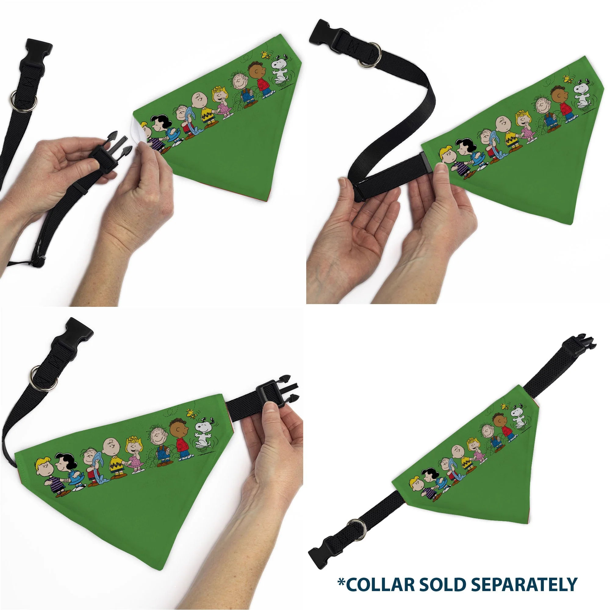 Pet Bandana - Peanuts Gang Group Pose Green - Image 6