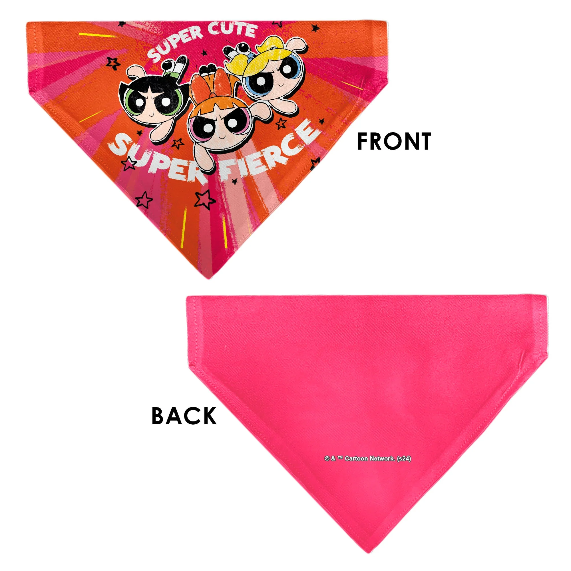 Pet Bandana - Powerpuff Girls SUPER CUTE SUPER FIERCE Group Pose Pinks - Image 3