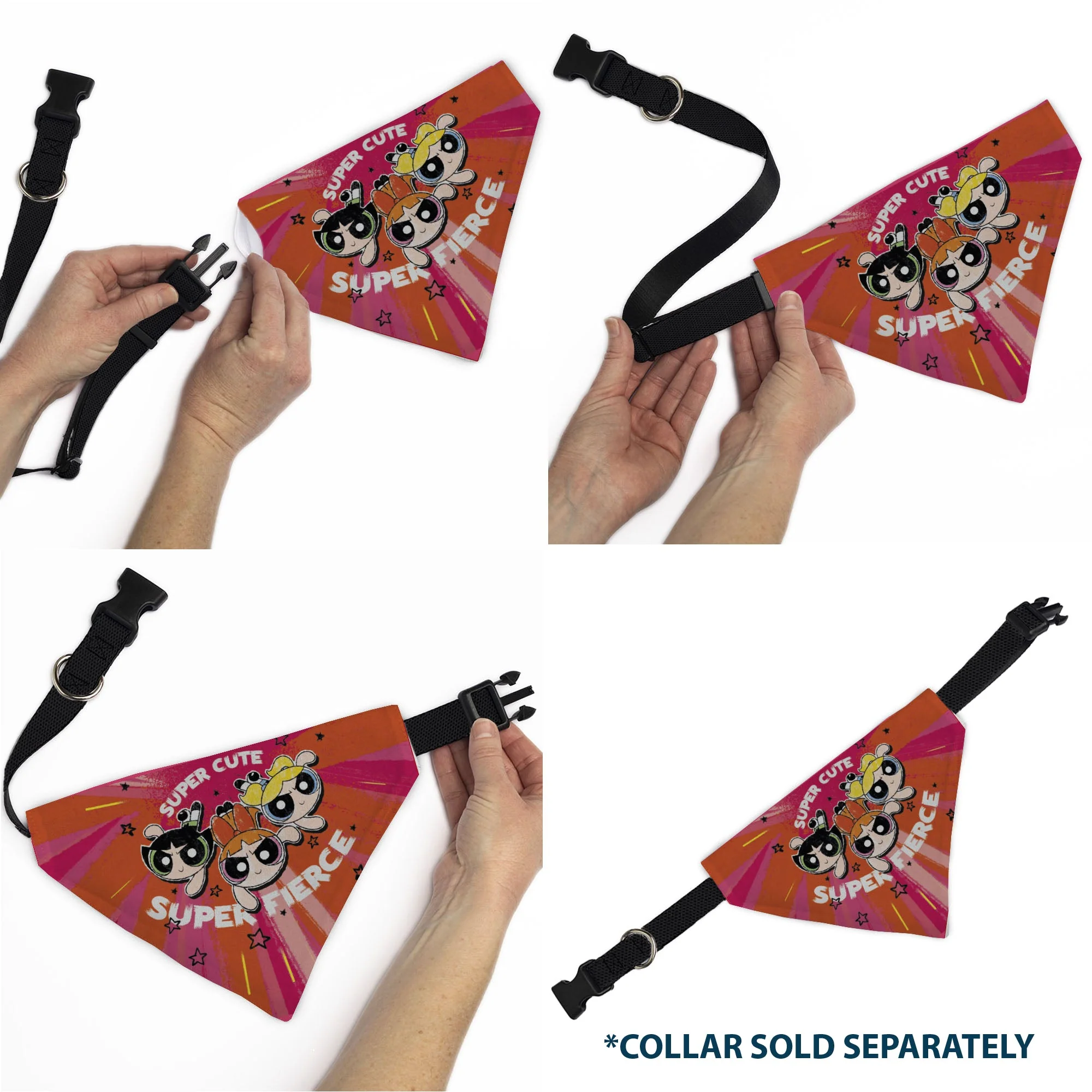 Pet Bandana - Powerpuff Girls SUPER CUTE SUPER FIERCE Group Pose Pinks - Image 6