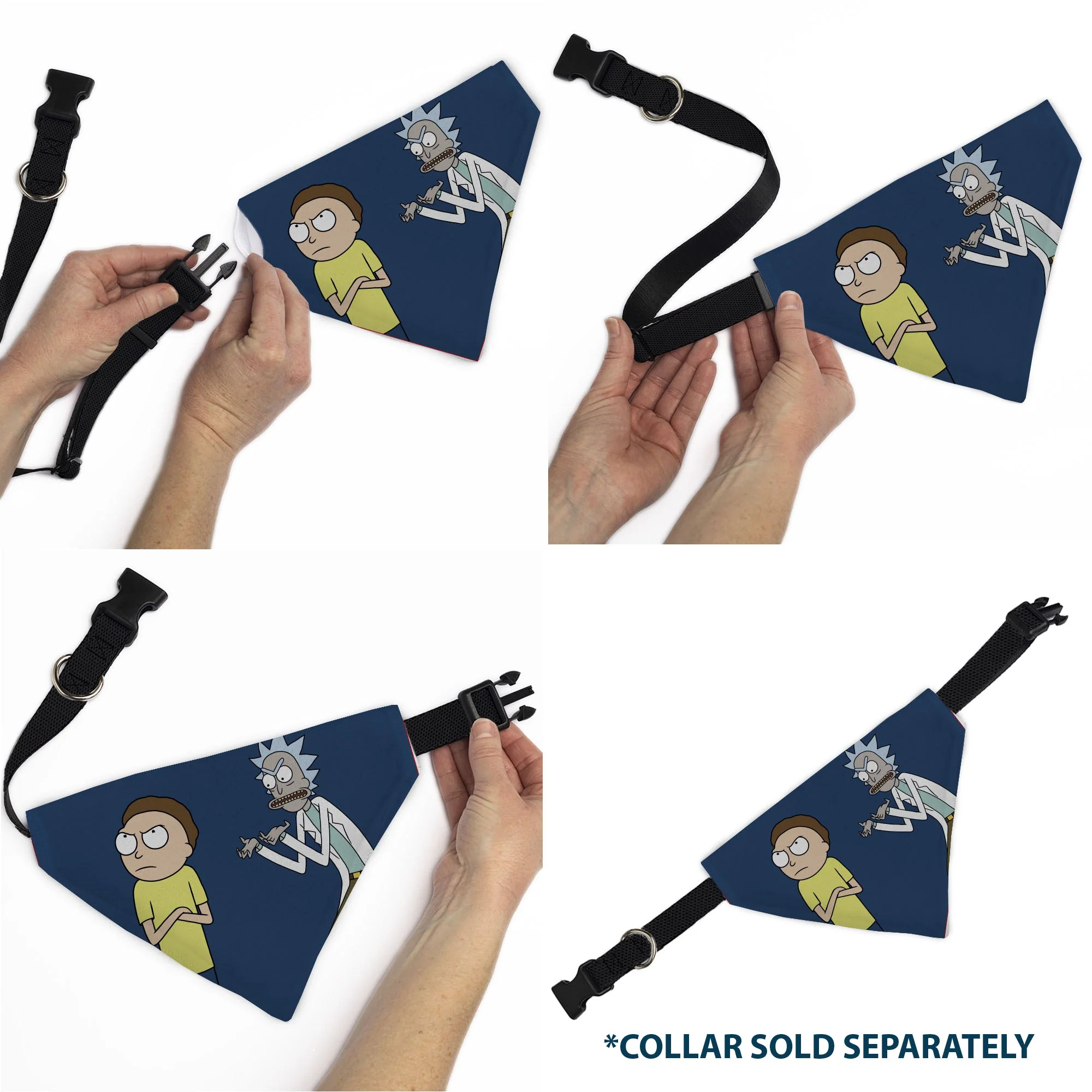 Pet Bandana - Rick and Morty Arms Crossed Pose Blue - Image 6