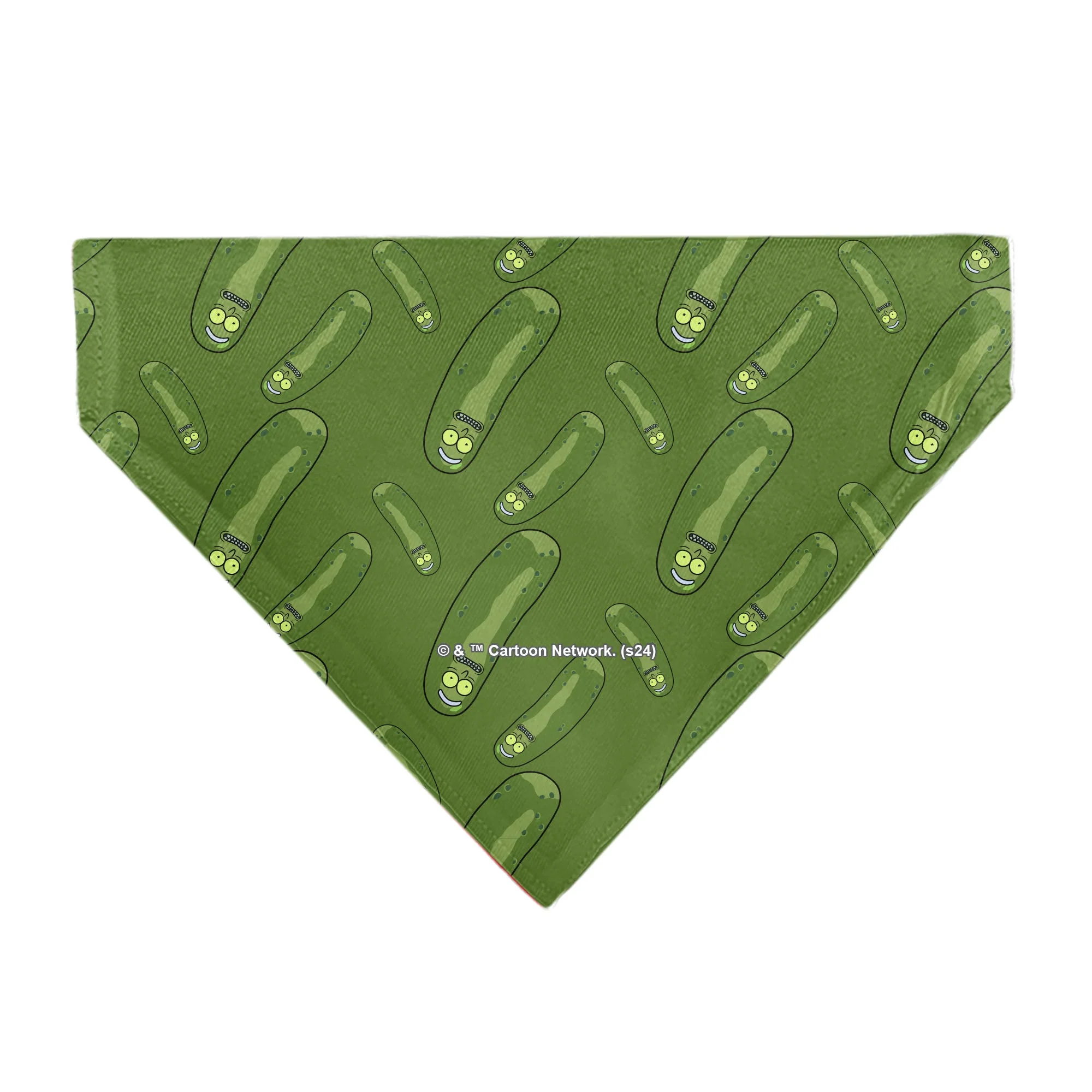 Pet Bandana - Rick and Morty Pickle Rick Pose Scattered Greens - Image 2