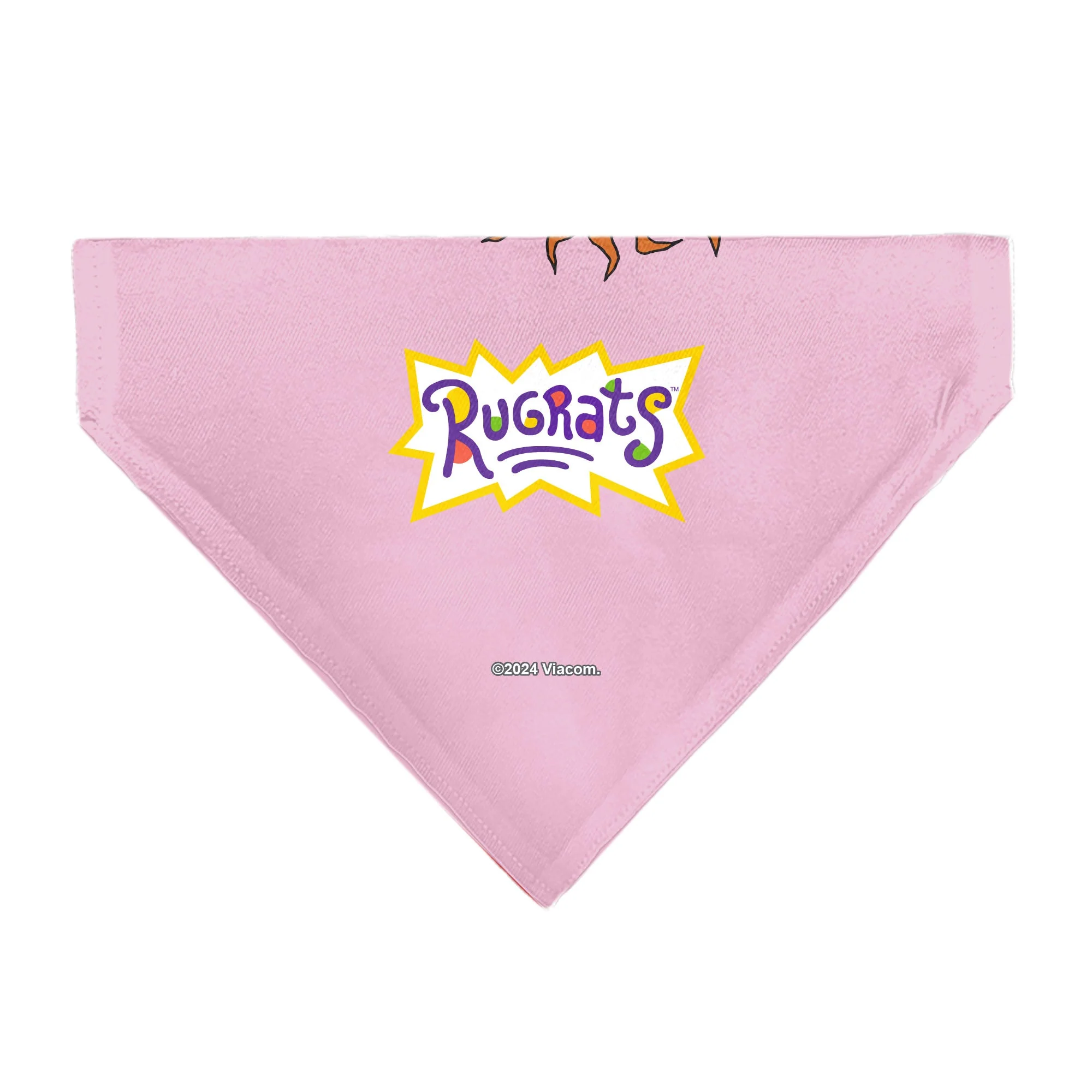 Pet Bandana - Rugrats Chuckie HUG ME Hearts Pose Pink - Image 2