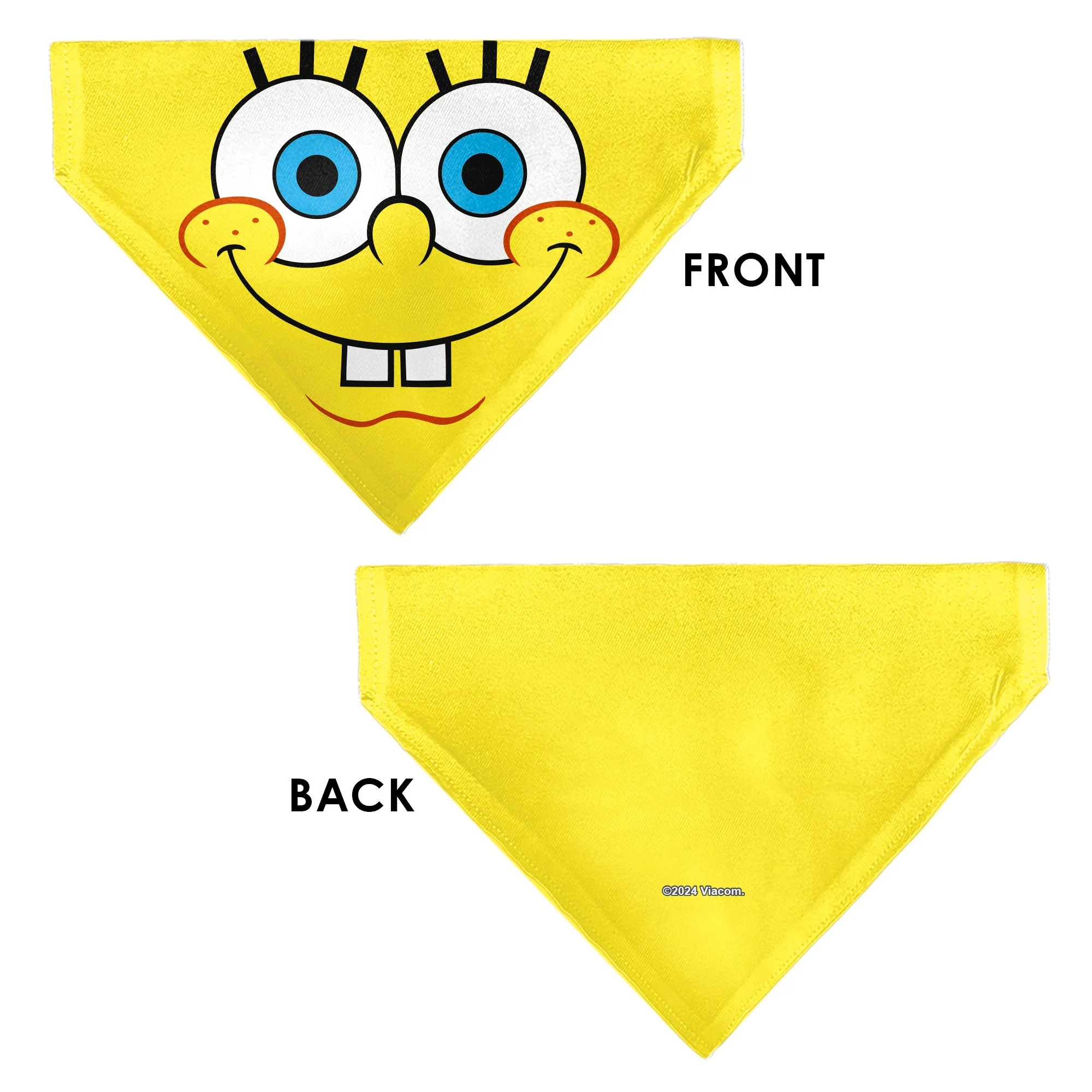 Pet Bandana - SpongeBob SquarePants Face Close-Up Yellow - Image 3