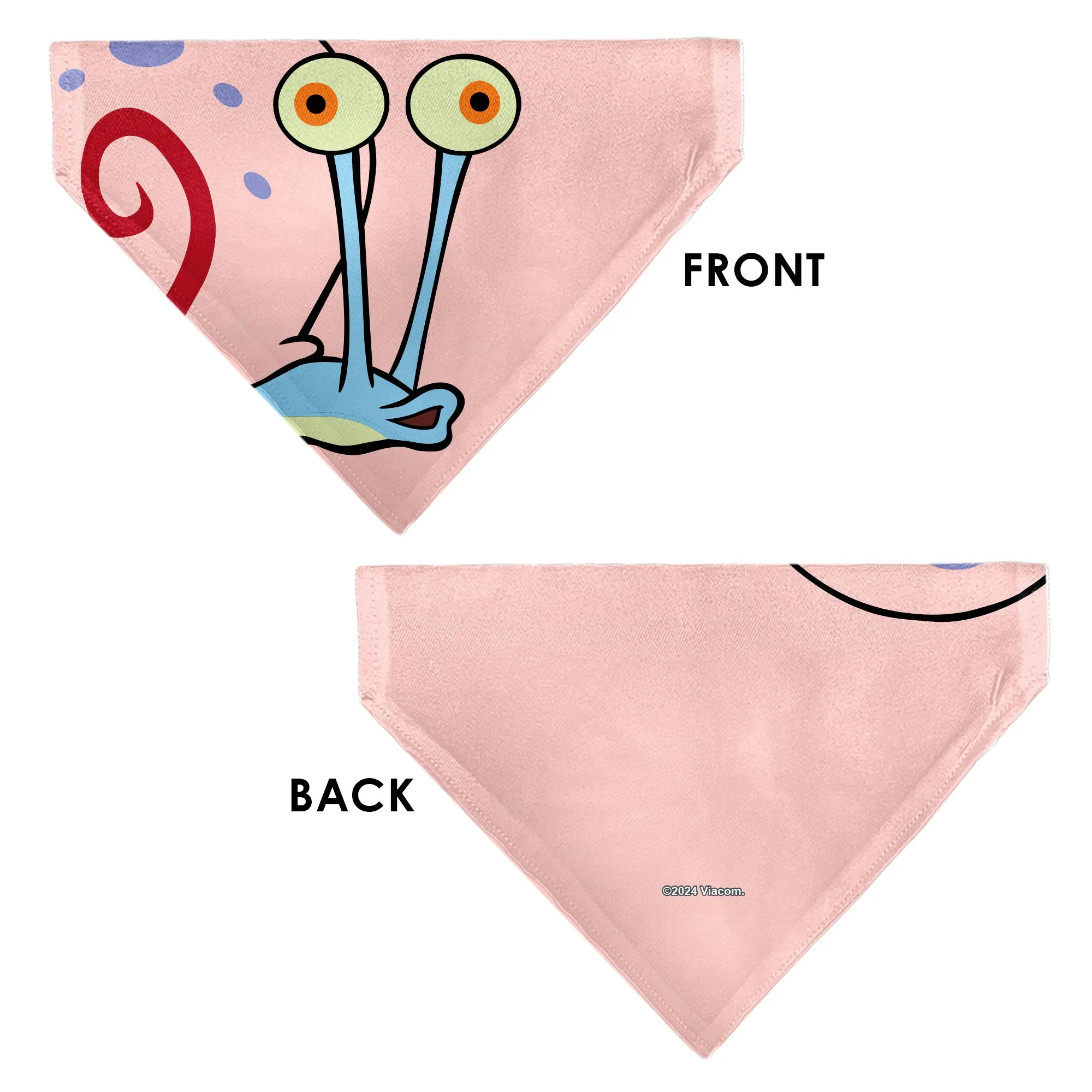 Pet Bandana - SpongeBob SquarePants Gary the Snail Face Close-Up Pink - Image 3