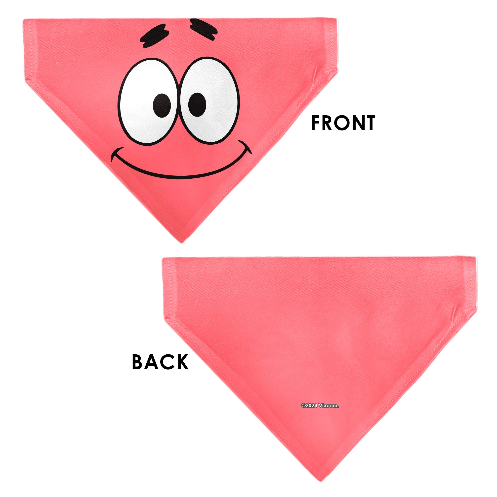 Pet Bandana - SpongeBob SquarePants Patrick Star Face Close-Up Pink - Image 3