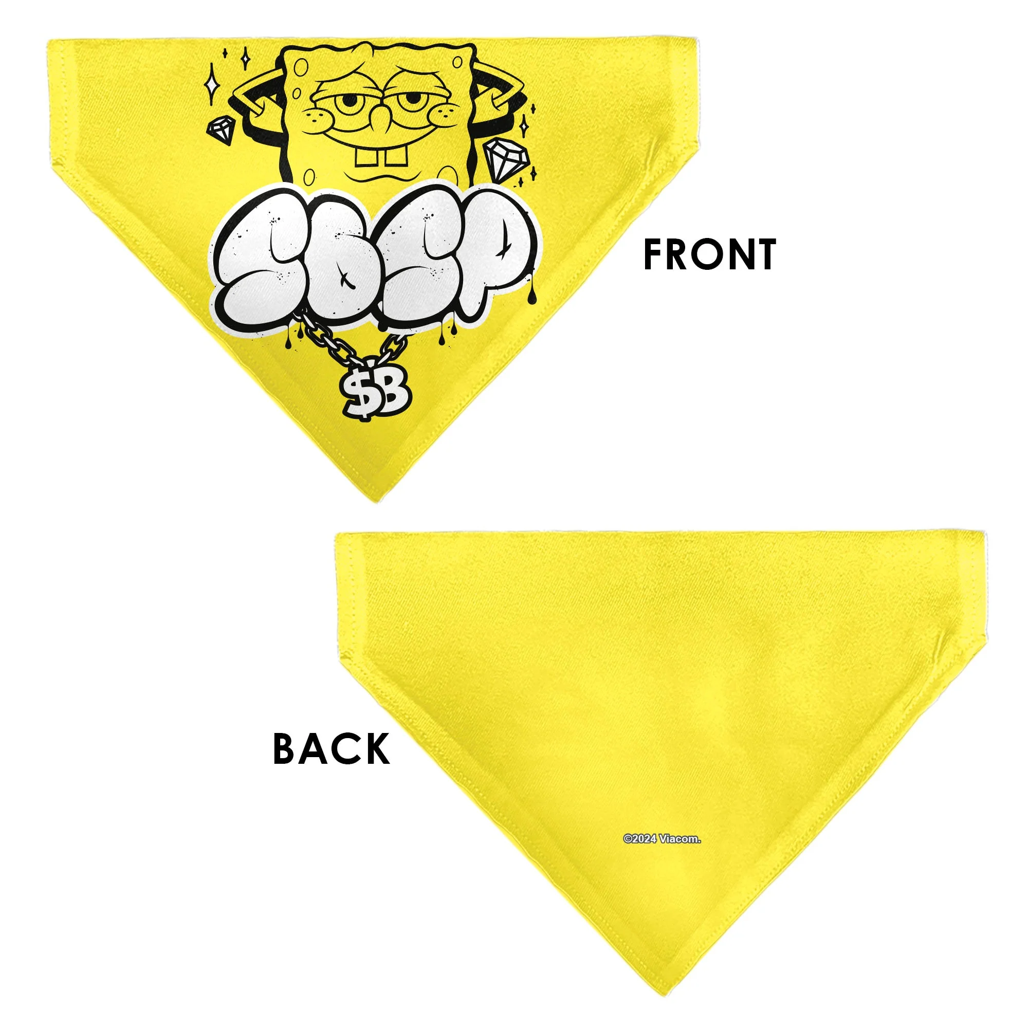 Pet Bandana - SpongeBob SquarePants SPSP $B Chain Pose Yellow - Image 3