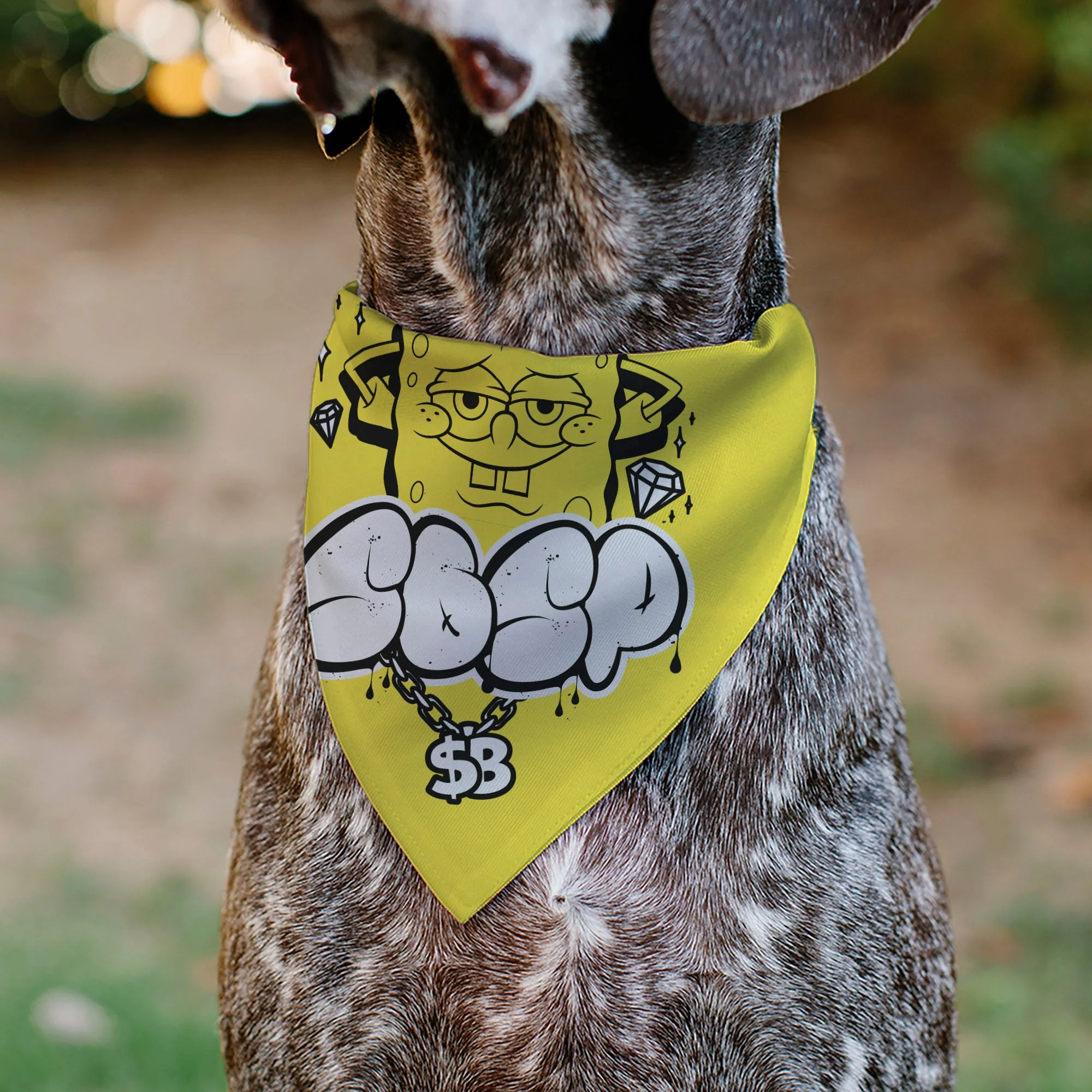 Pet Bandana - SpongeBob SquarePants SPSP $B Chain Pose Yellow - Image 4