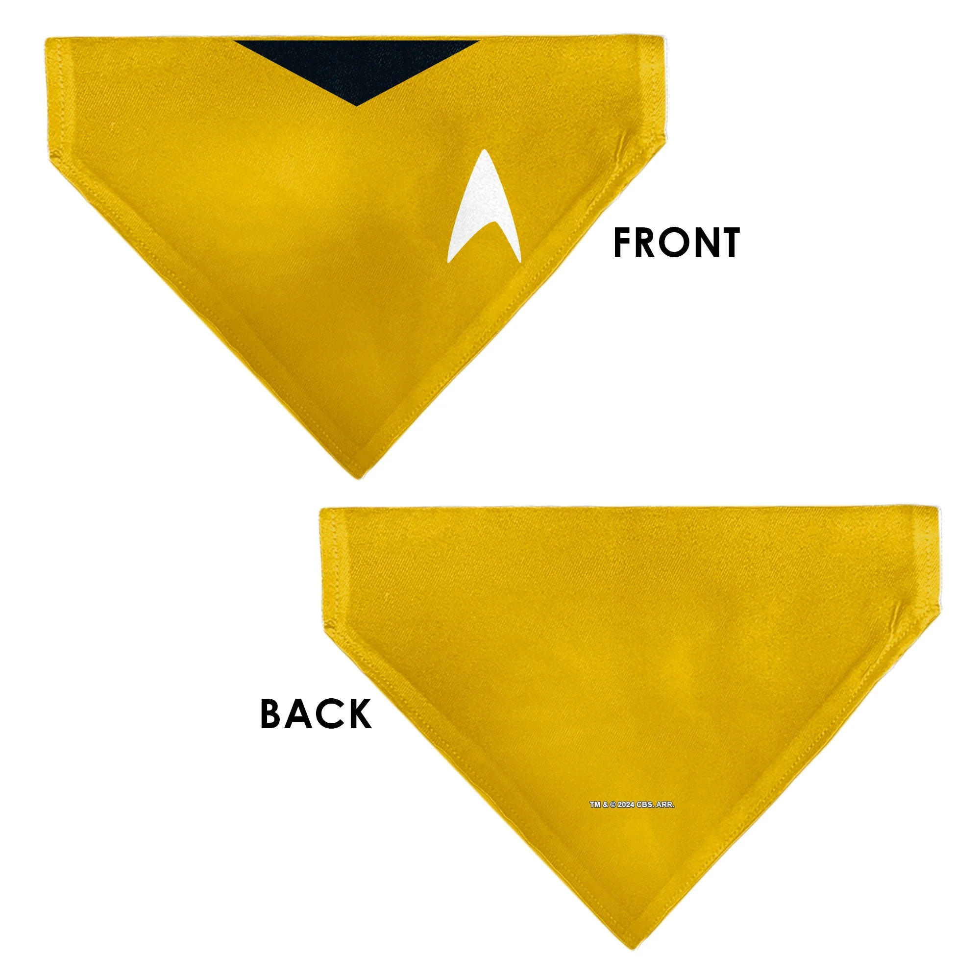 Pet Bandana - Star Trek Original Series Golden Yellow Uniform Print - Image 3
