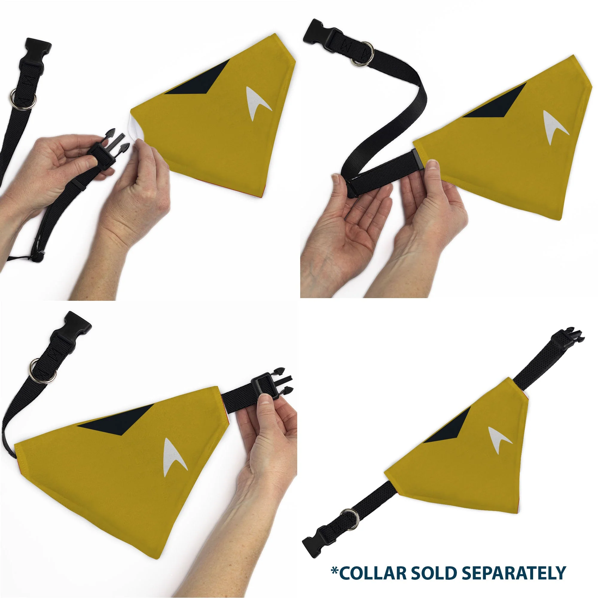 Pet Bandana - Star Trek Original Series Golden Yellow Uniform Print - Image 6