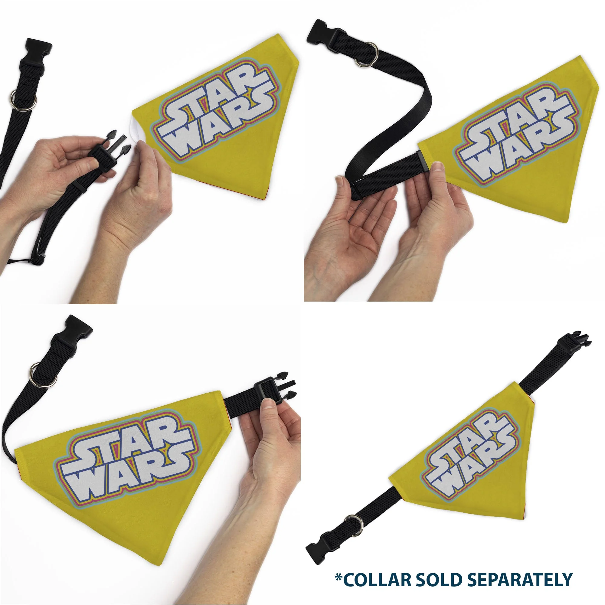 Pet Bandana - STAR WARS Title Logo Yellow/Multi Color/White - Image 6