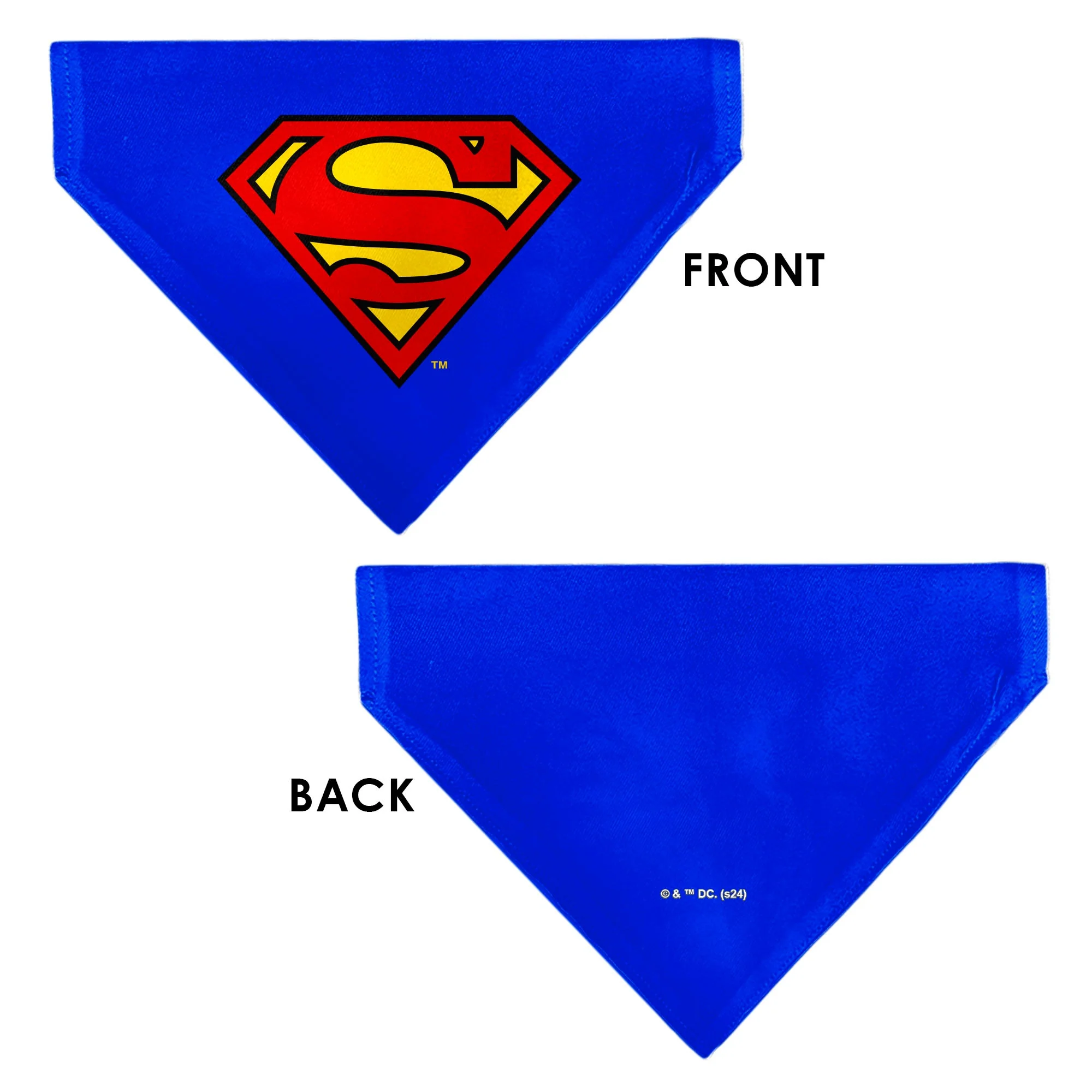 Pet Bandana - Superman Shield Logo Blue/Red/Yellow - Image 3