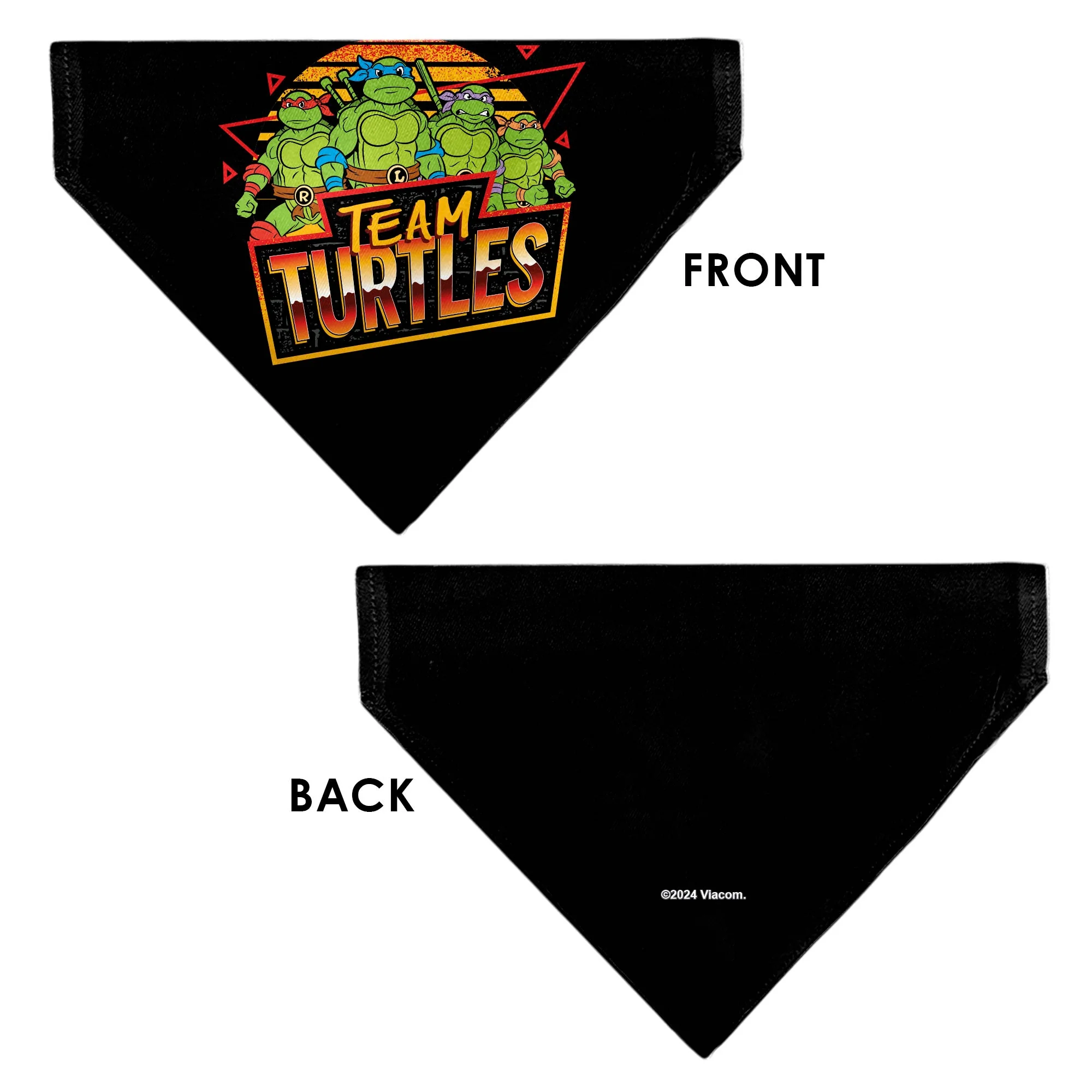 Pet Bandana - Teenage Mutant Ninja Turtles TEAM TURTLES Group Pose Black/Red - Image 3