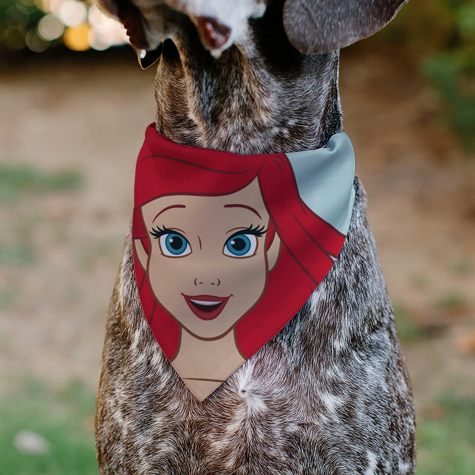 Pet Bandana - The Little Mermaid Ariel Face Close-Up Light Blue - Image 4