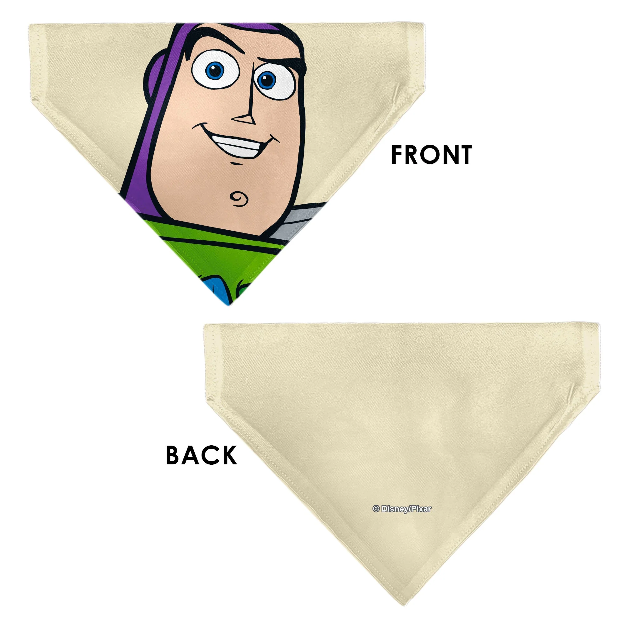 Pet Bandana - Toy Story Buzz Lightyear Face Close-Up Beige - Image 3