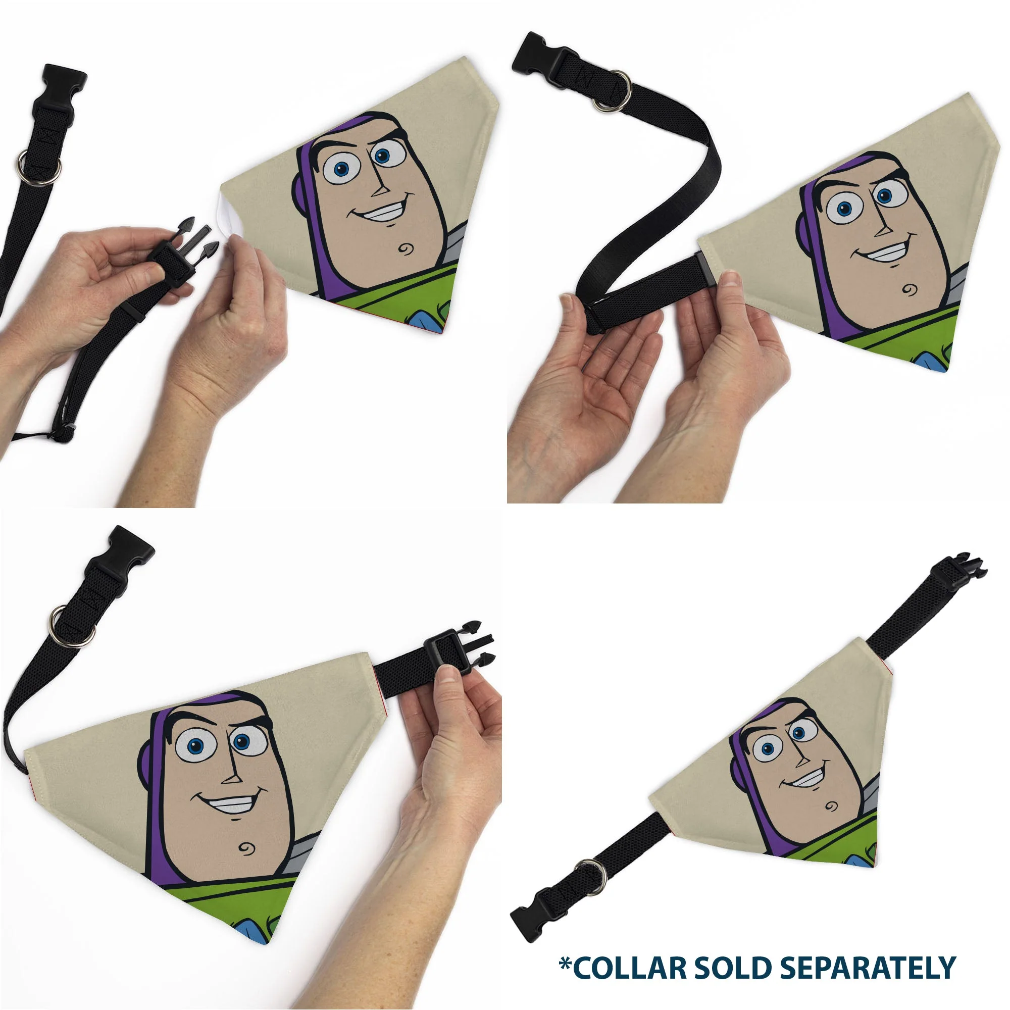 Pet Bandana - Toy Story Buzz Lightyear Face Close-Up Beige - Image 6