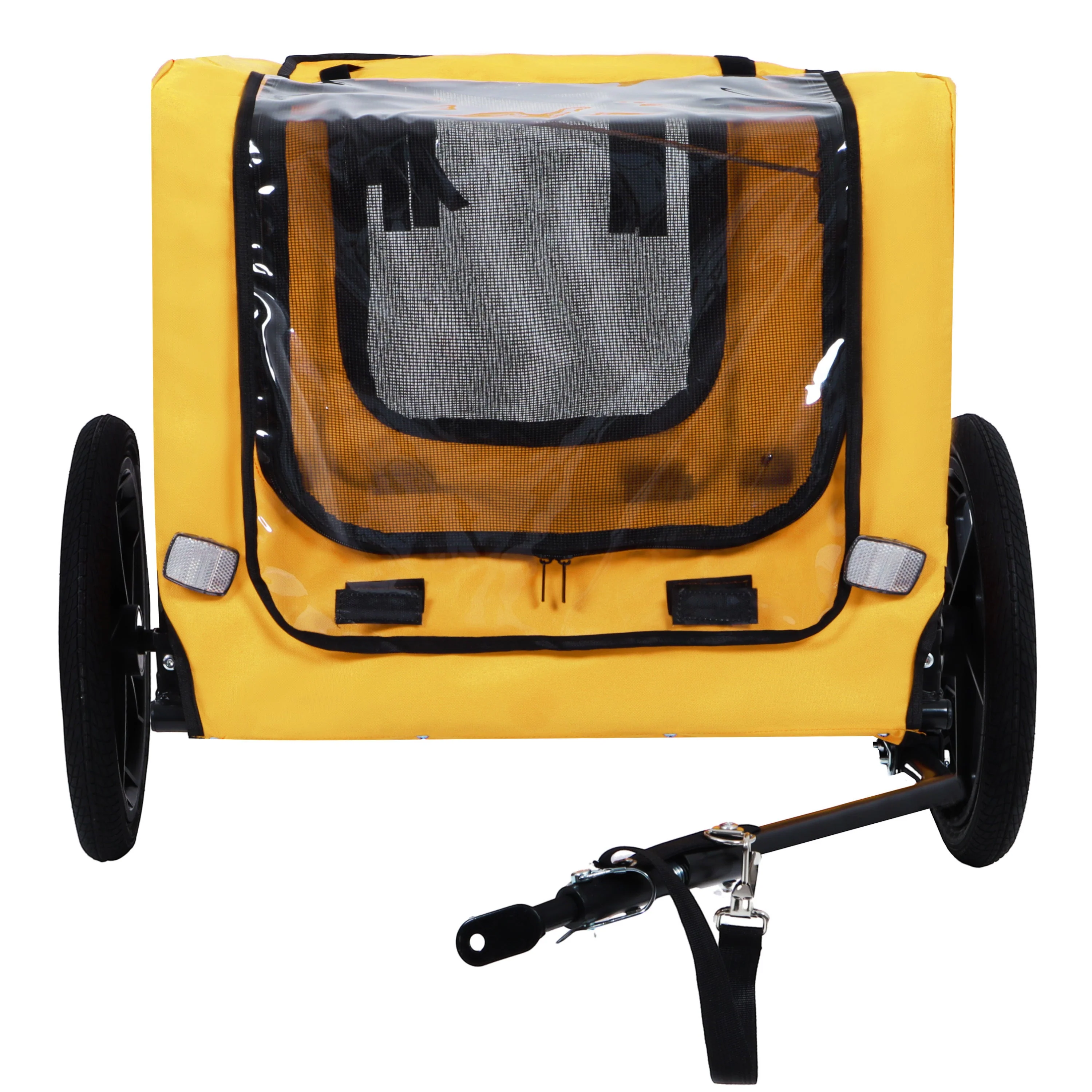 Pet Bike Trailer Dog Cart for Bicycle, Suitable for Small and Medium Pets, Easy Folding Cart Frame, Quick Release Wheel, Non-Slip Floor, Internal Leash - Image 4