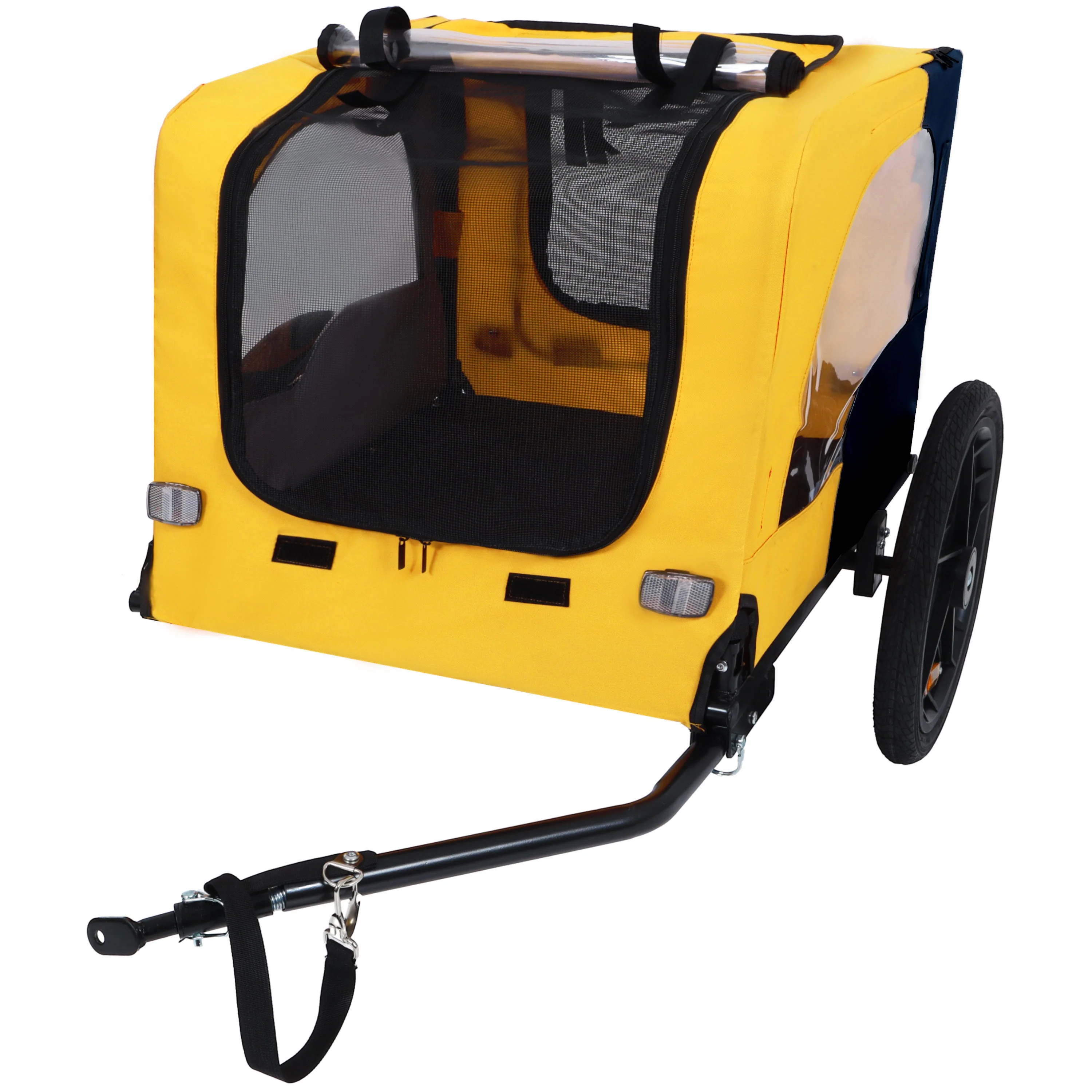 Pet Bike Trailer Dog Cart for Bicycle, Suitable for Small and Medium Pets, Easy Folding Cart Frame, Quick Release Wheel, Non-Slip Floor, Internal Leash - Image 9